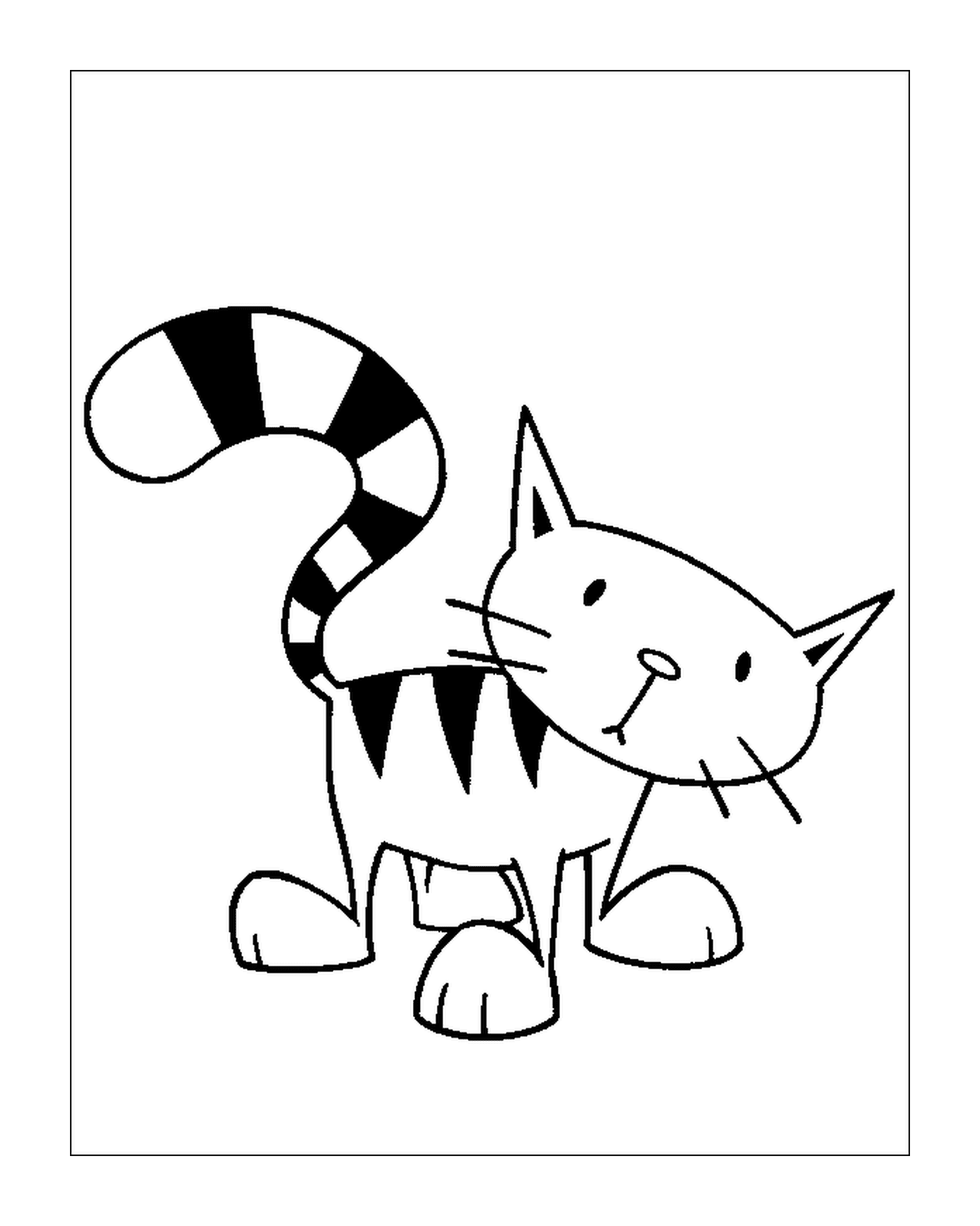  A striped cat 