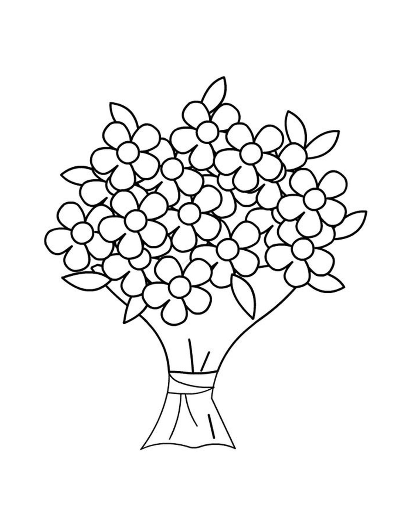  Ein einfacher Blumenstrauß mit Gänseblümchen 