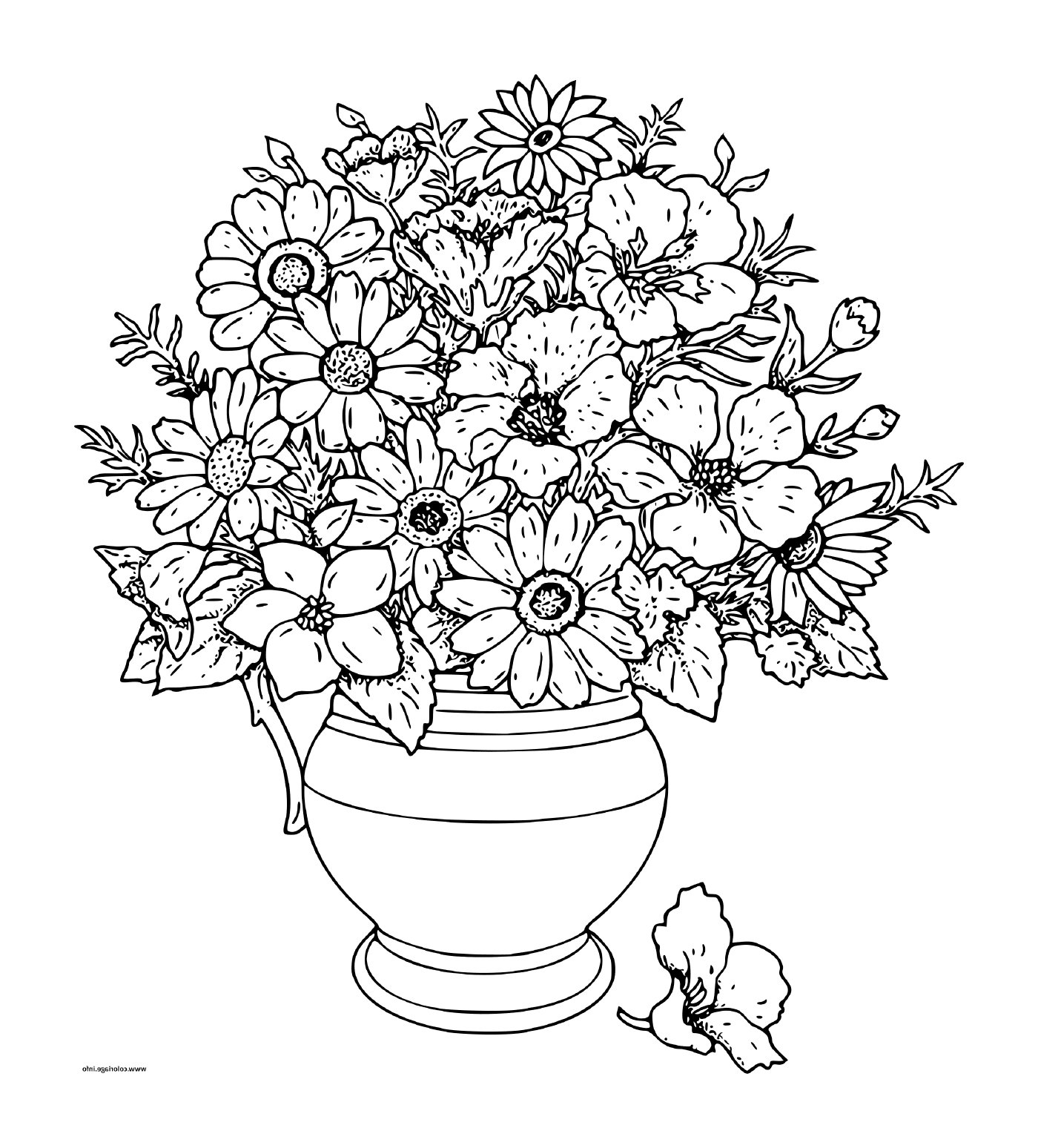 A bouquet of flowers in a vase 