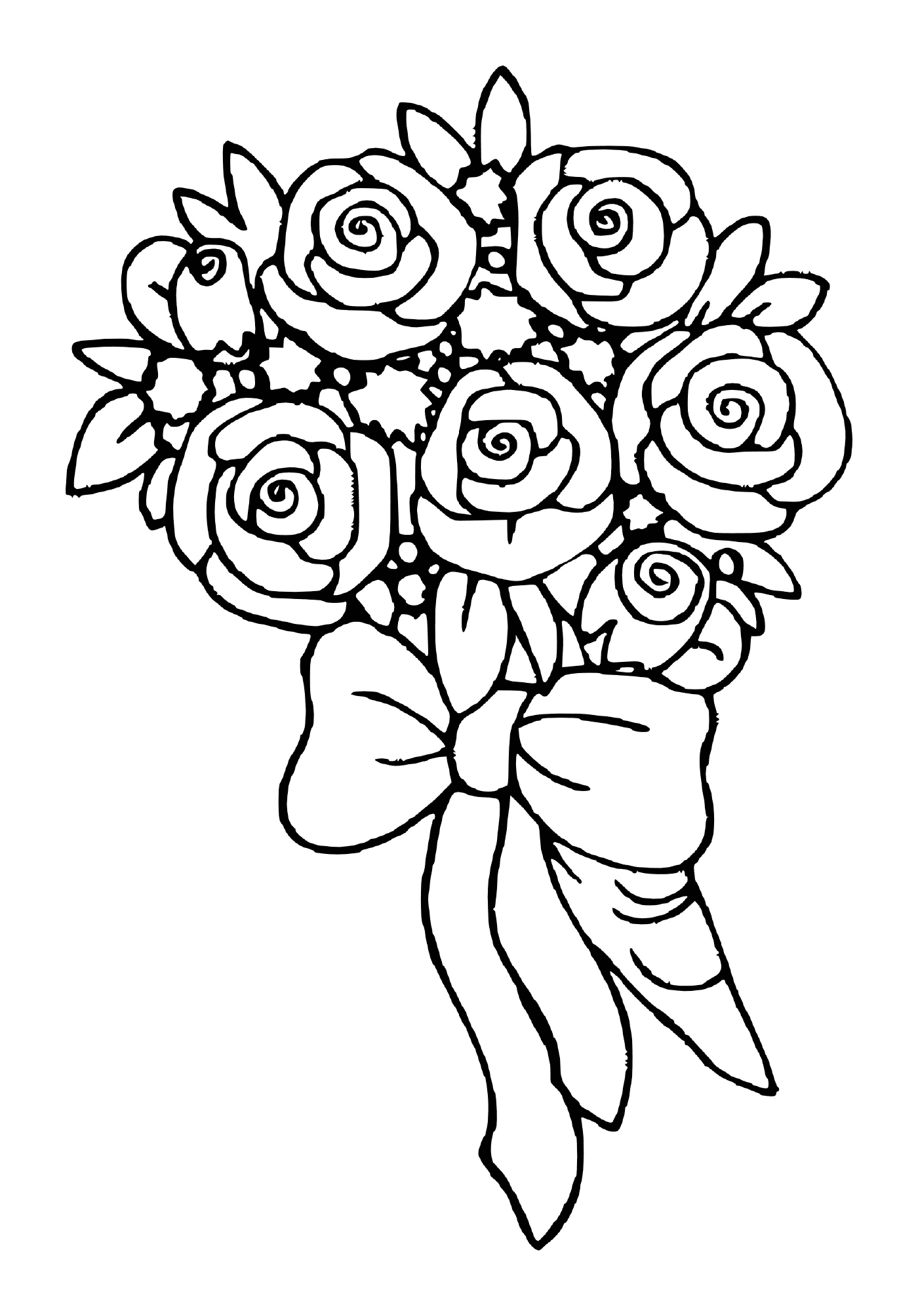  Букет розовых цветов 