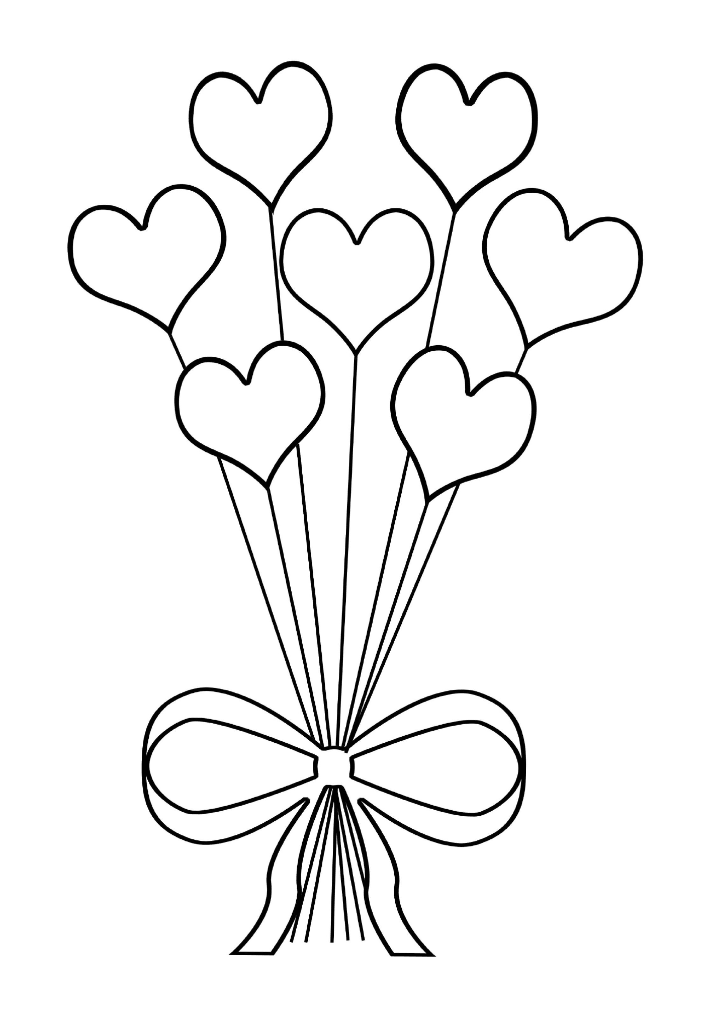  An original bouquet of heart-shaped flowers 
