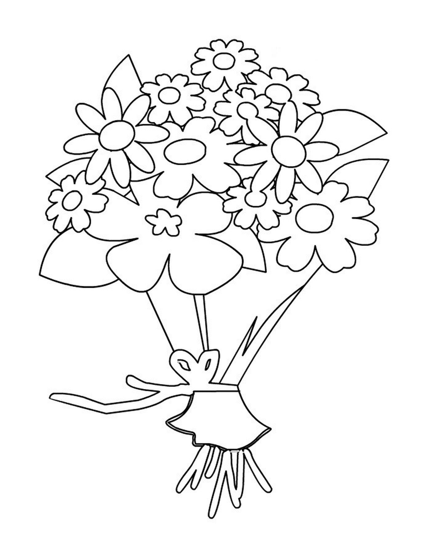  Un ramo de flores fácil en el jardín de infantes 