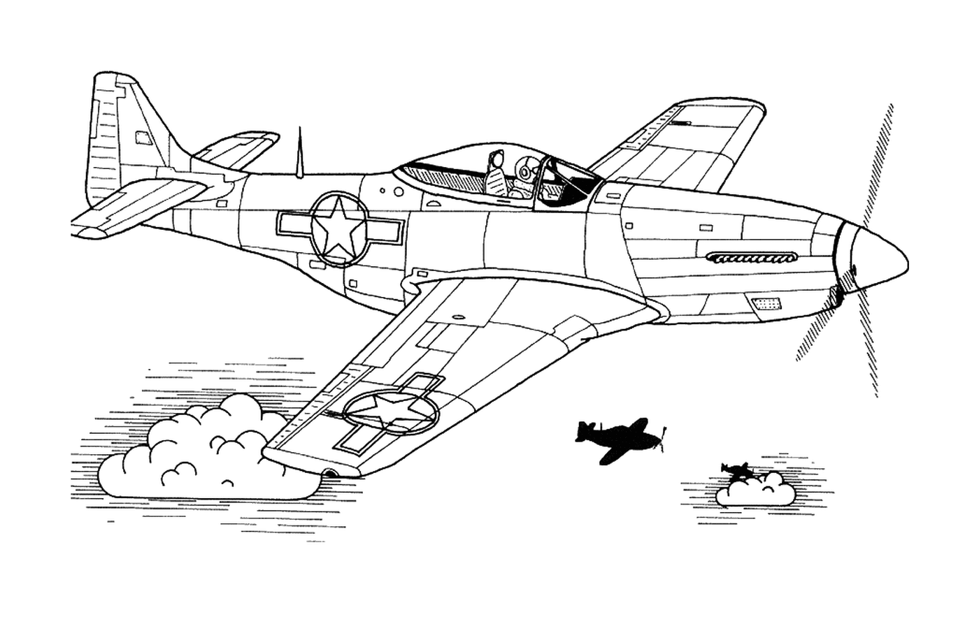  Avión de guerra en acción 