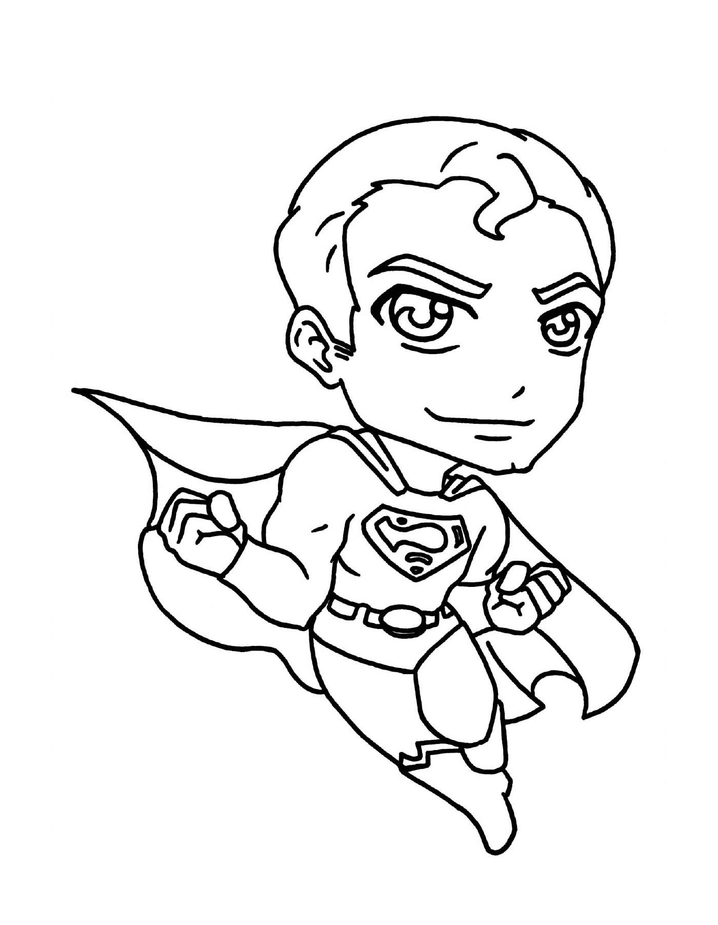  Superhero boy in Superman's suit 