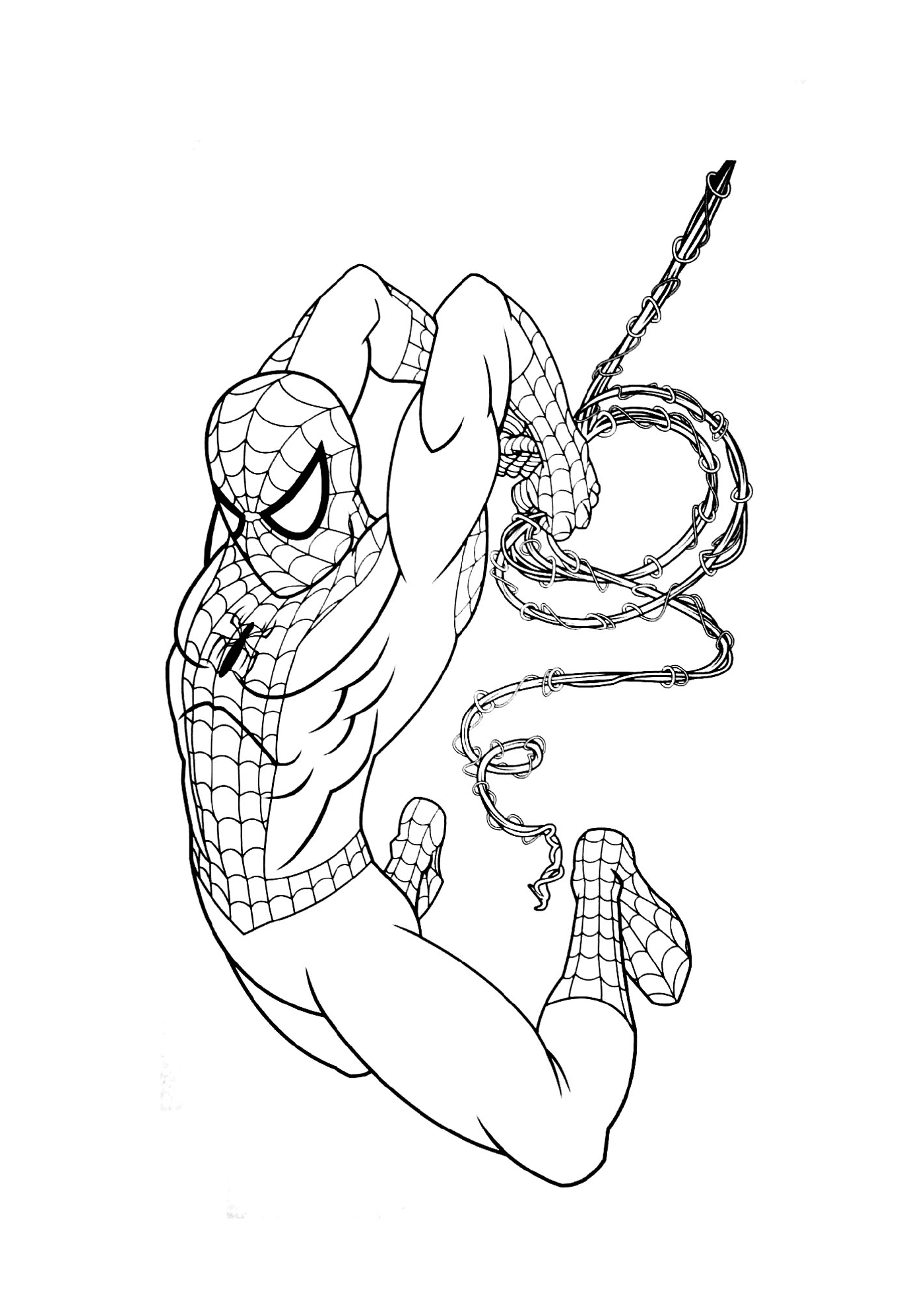  Superhéroe chico en traje de Spider-Man 