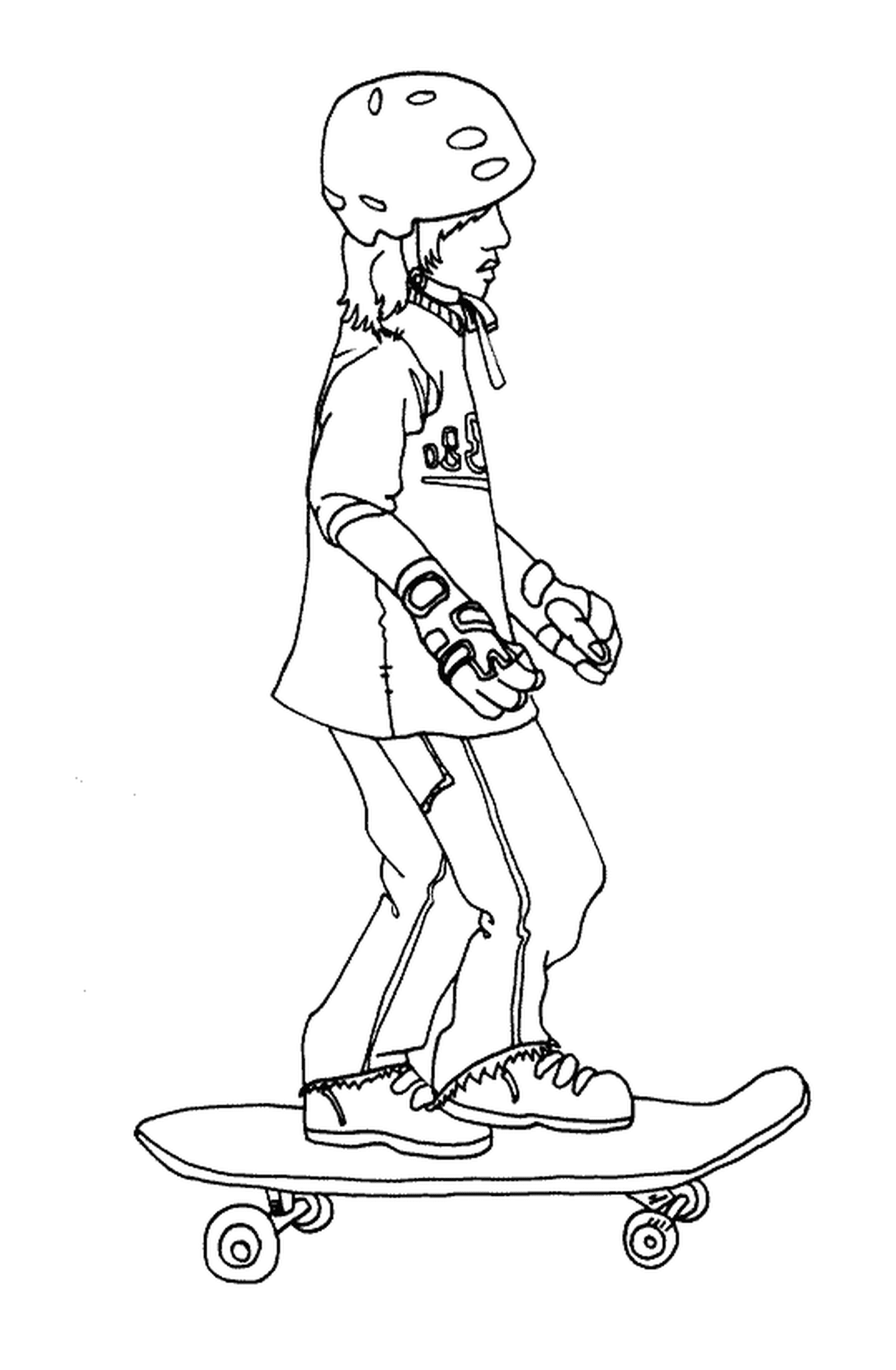  Junge Skateboarding 