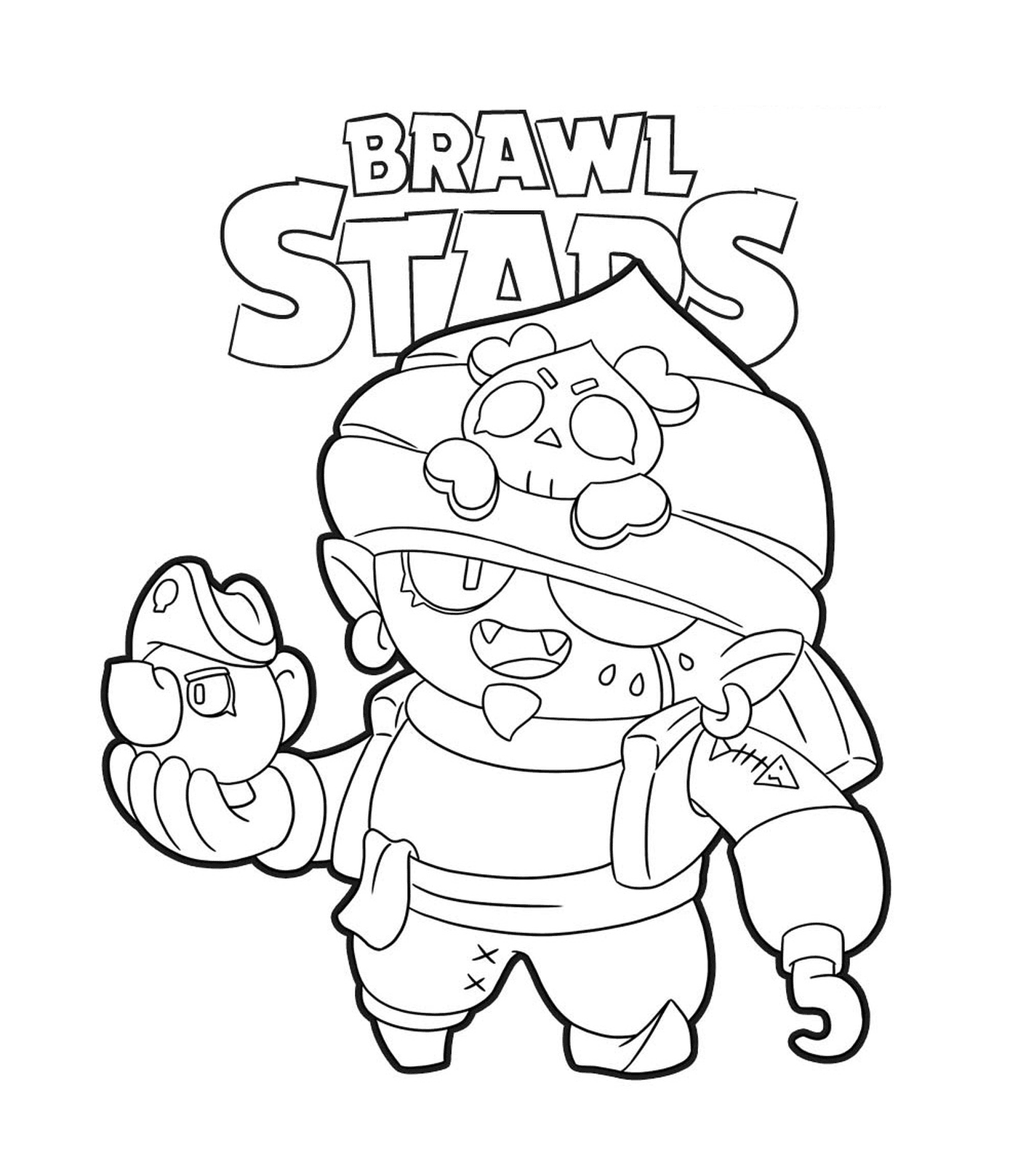 A character from Brawl Stars named Gene the pirate 