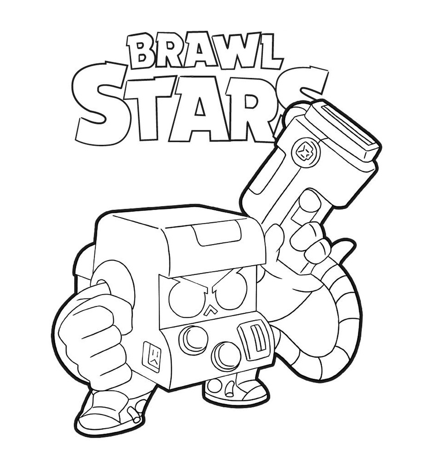  Ein Charakter von Brawl Stars mit dem Namen 8 Bit 