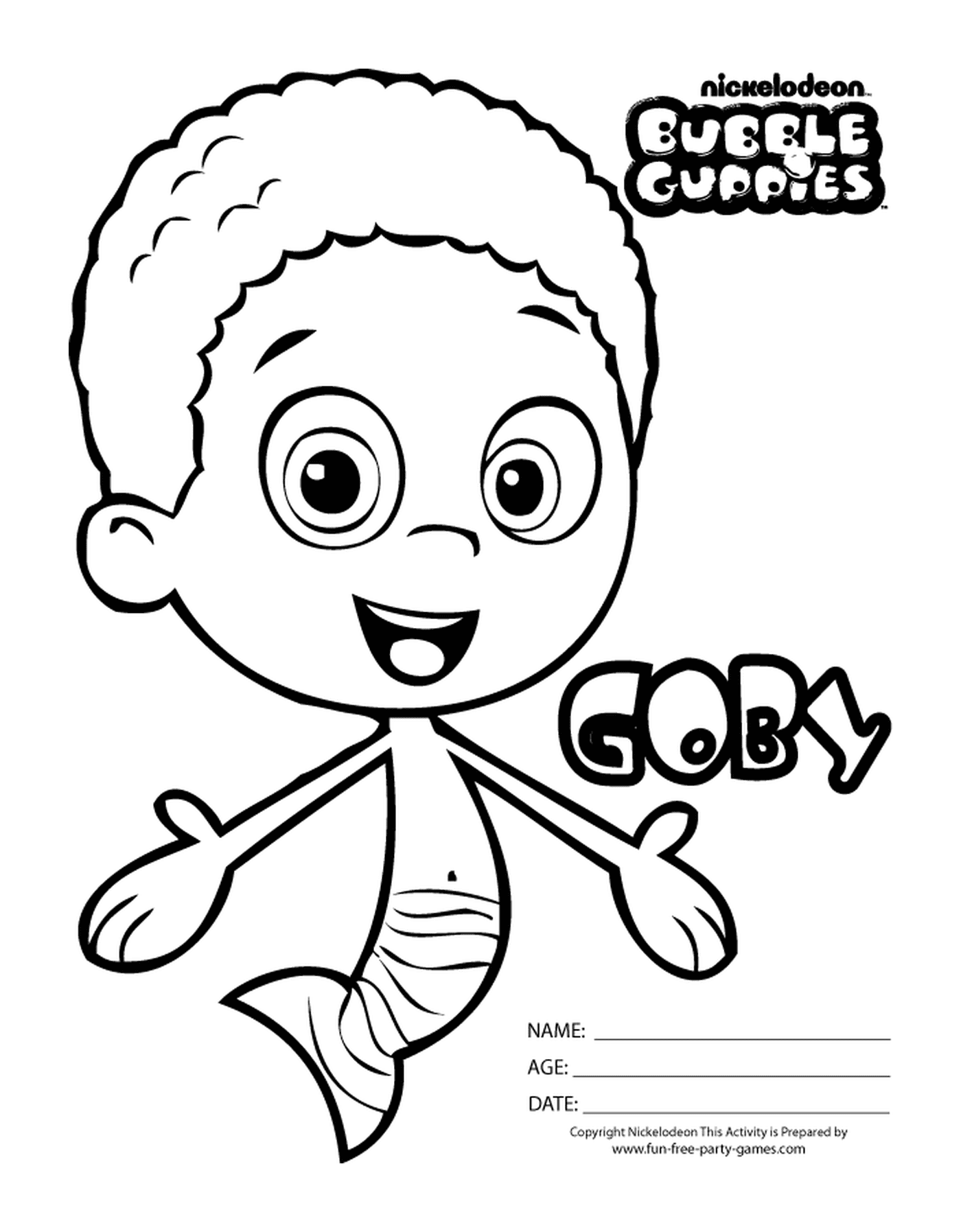  Goby of the Bubble Guppies with a fish tail 