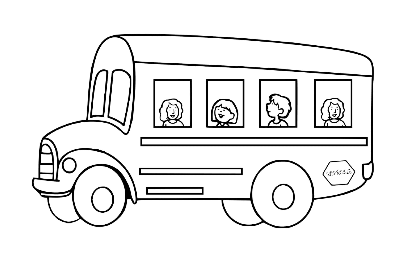  Schultransport für Kinder: der Bus 