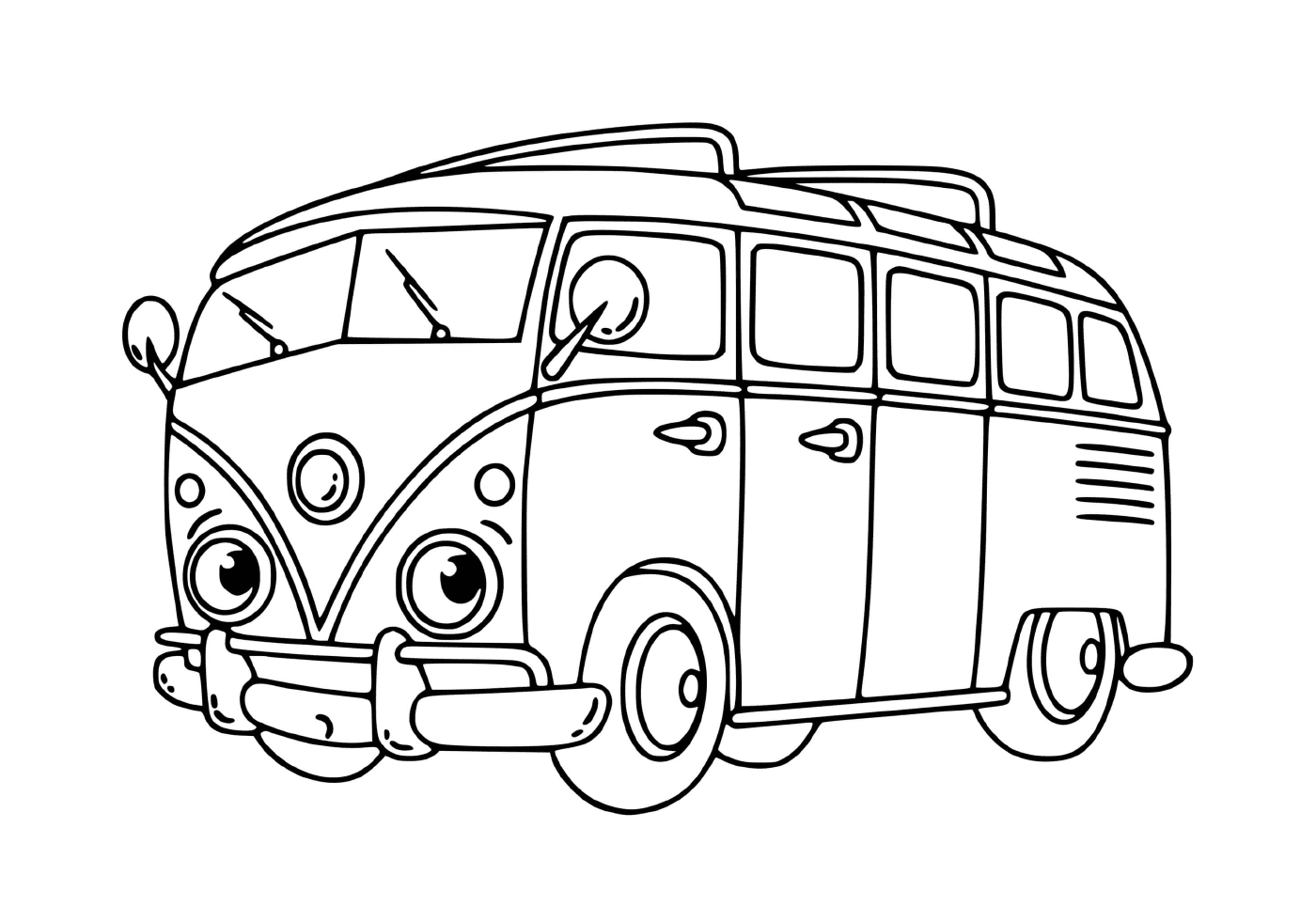  A Volkswagen mini bus 