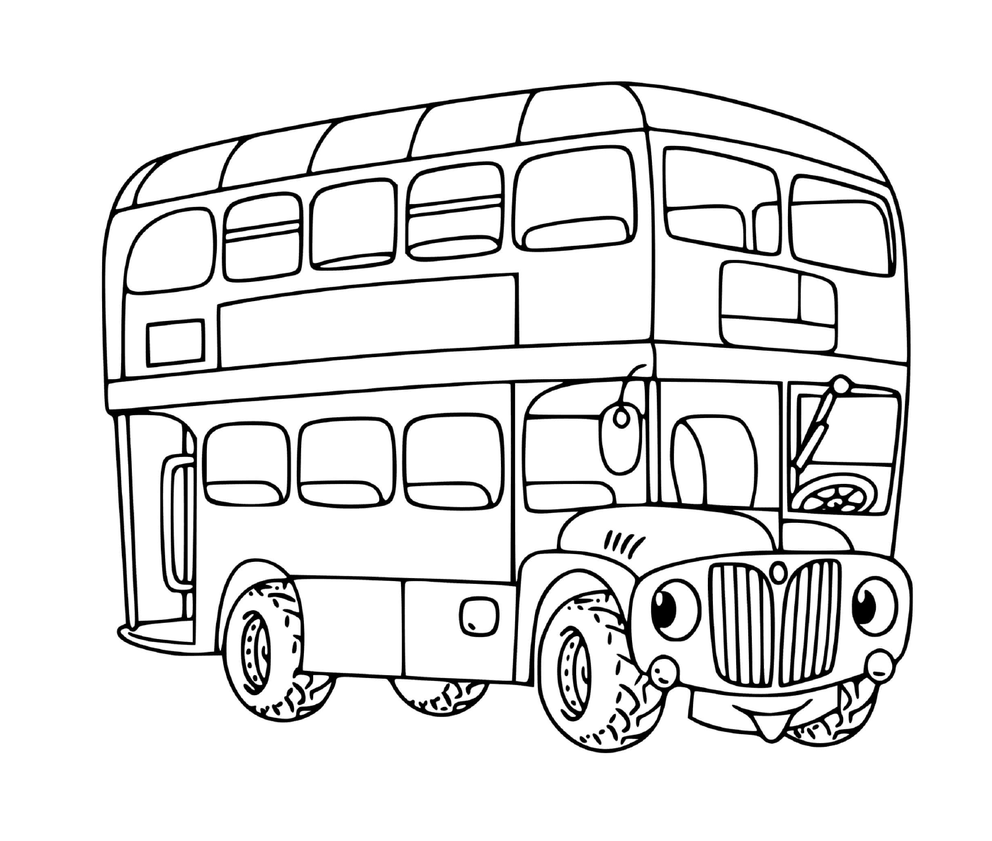  Un autobús de dos niveles para niños 