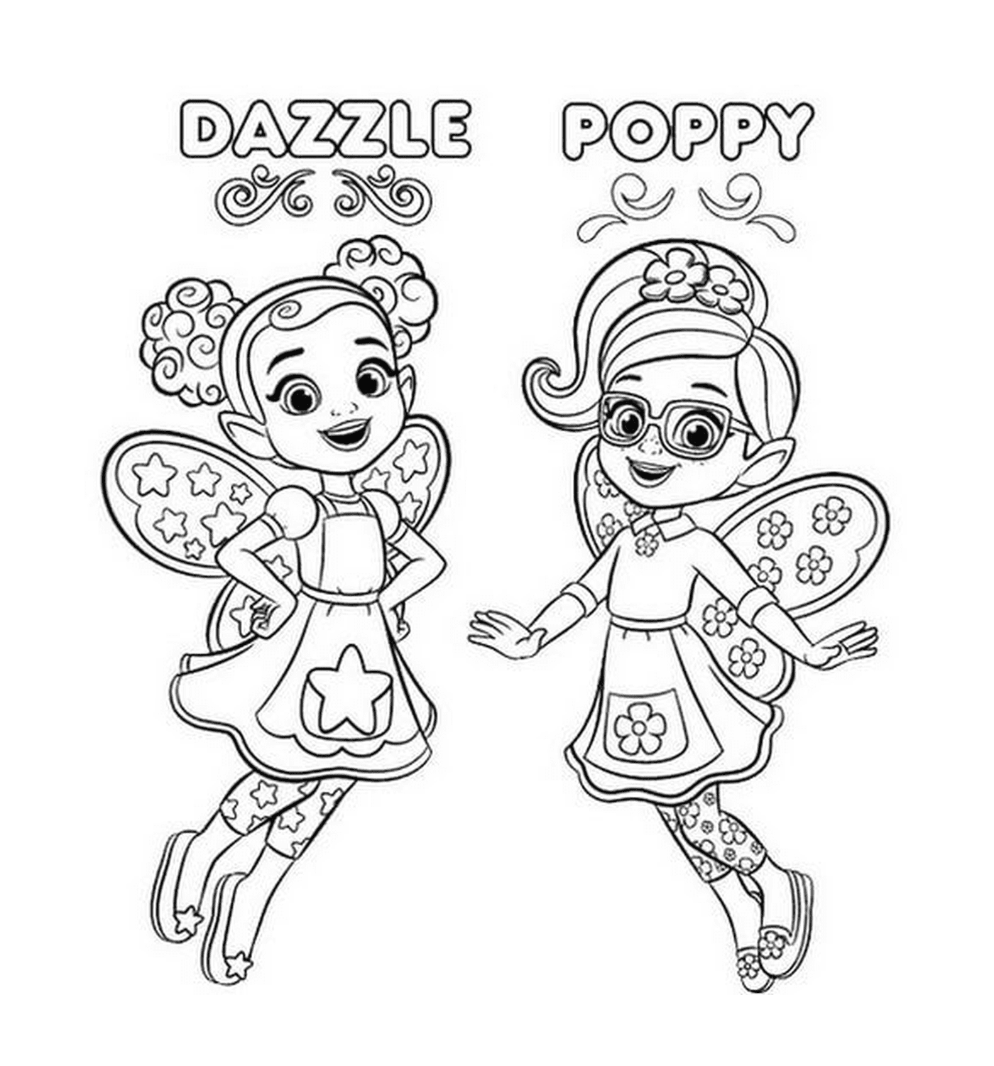  Маленькие девочки Даззл и Поппи из Баттербиан Кафе 