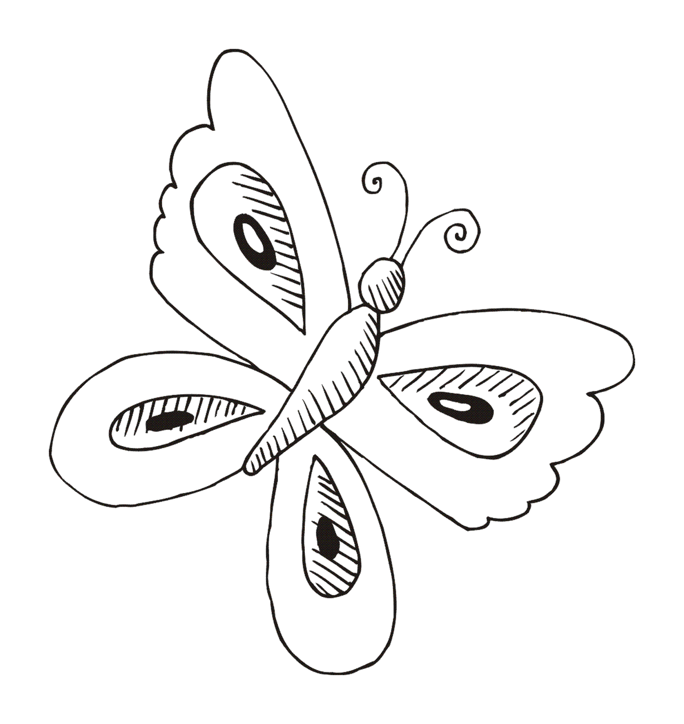  Бабочка с цветными крыльями 