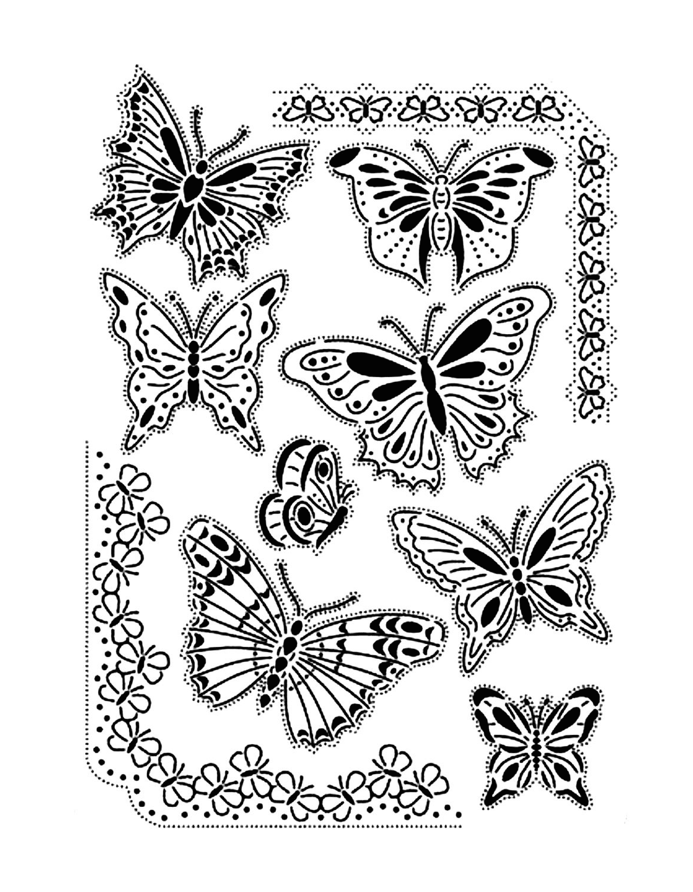  Farfalla elegante per adulti 
