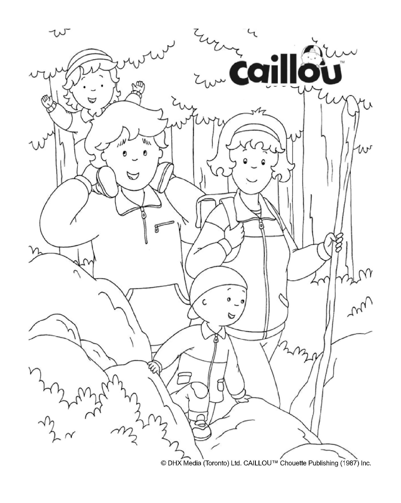  Una caminata familiar de otoño con Caillou 