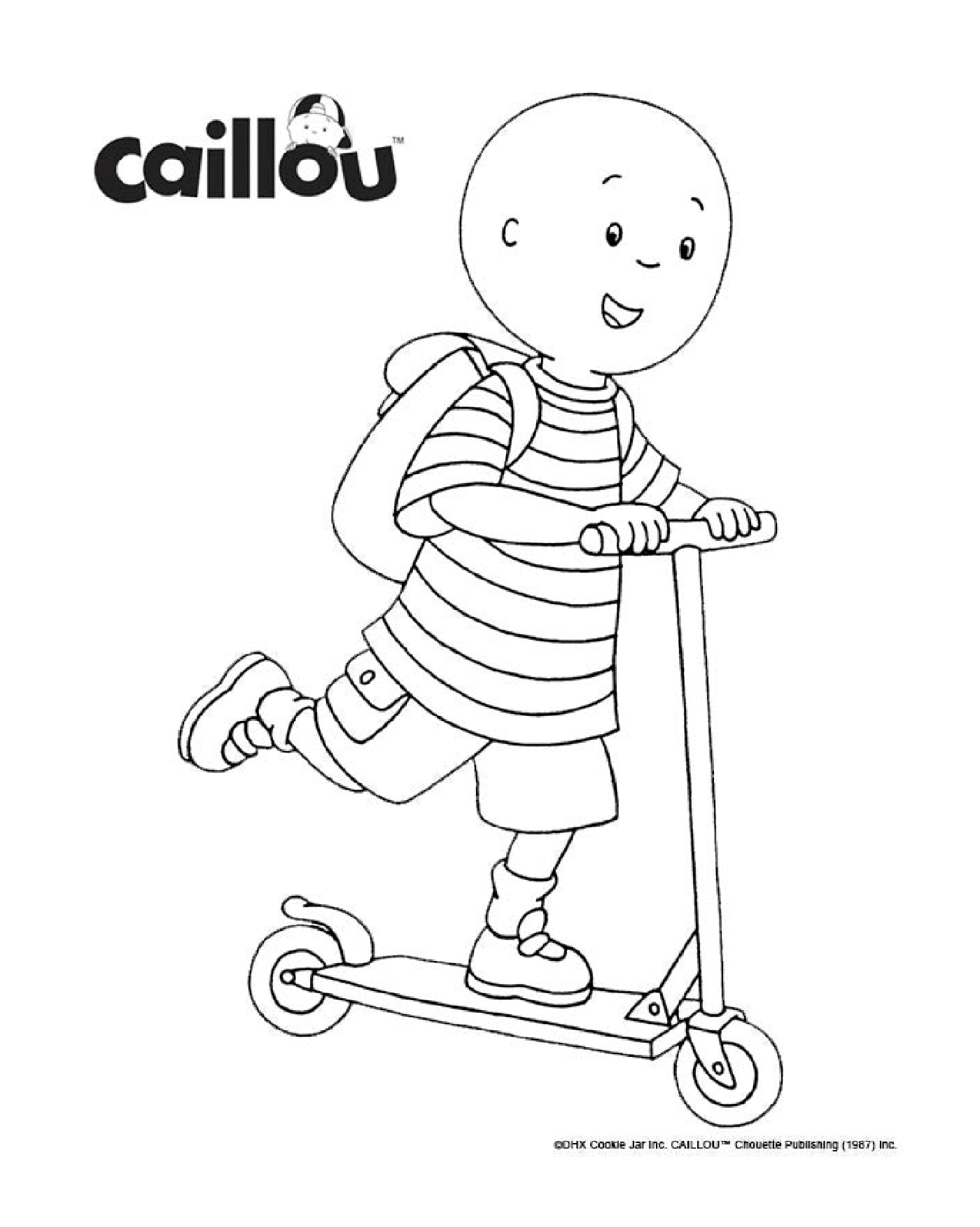  Caillou with an electric scooter 