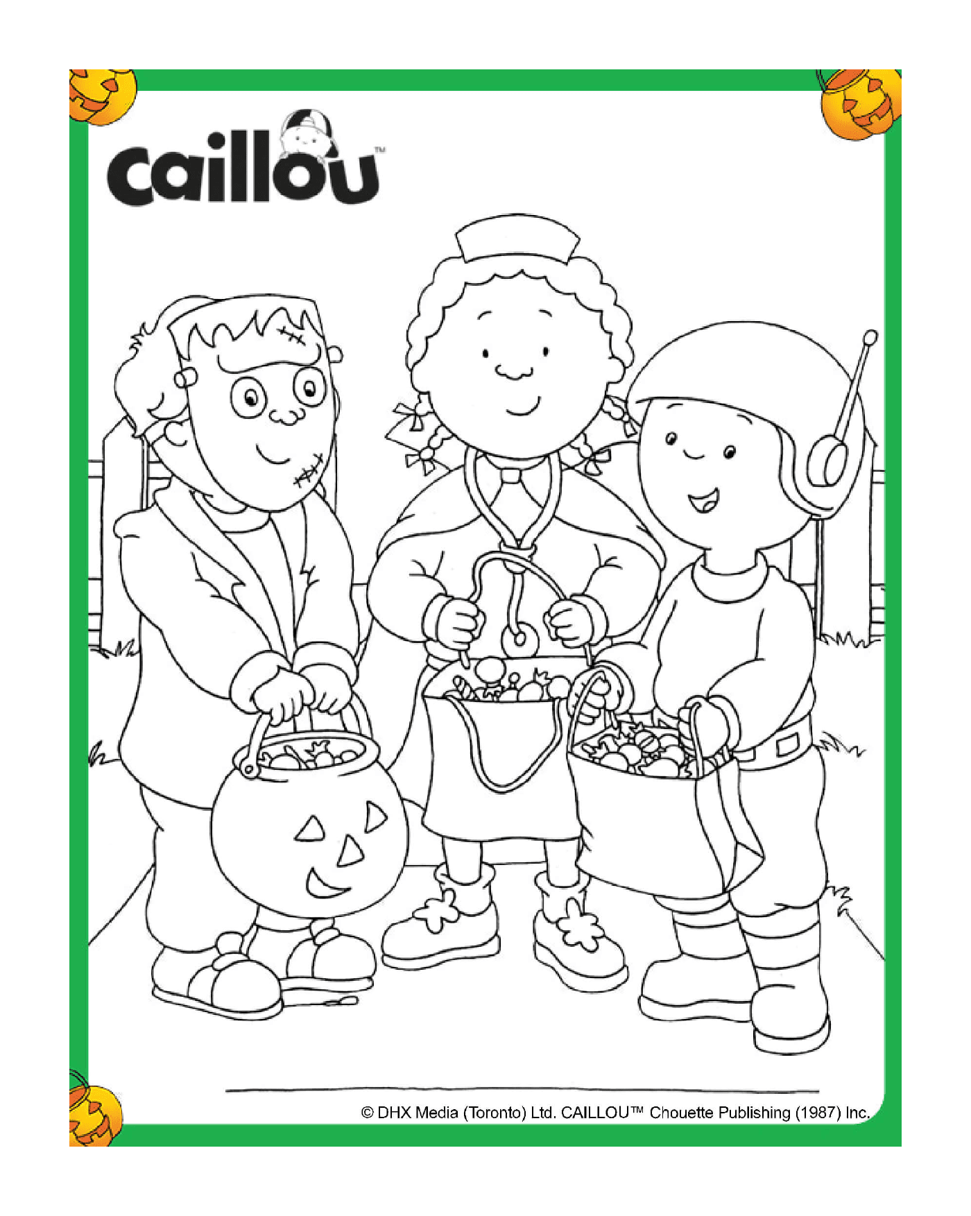  Halloween costumes with Caillou, Leo and Clementine 