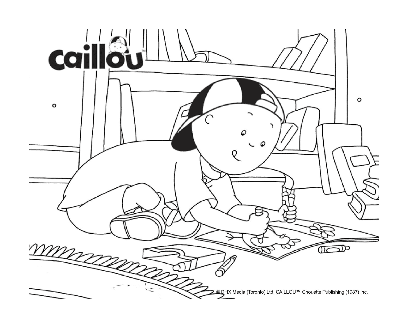  Coloring of the new book by Caillou 