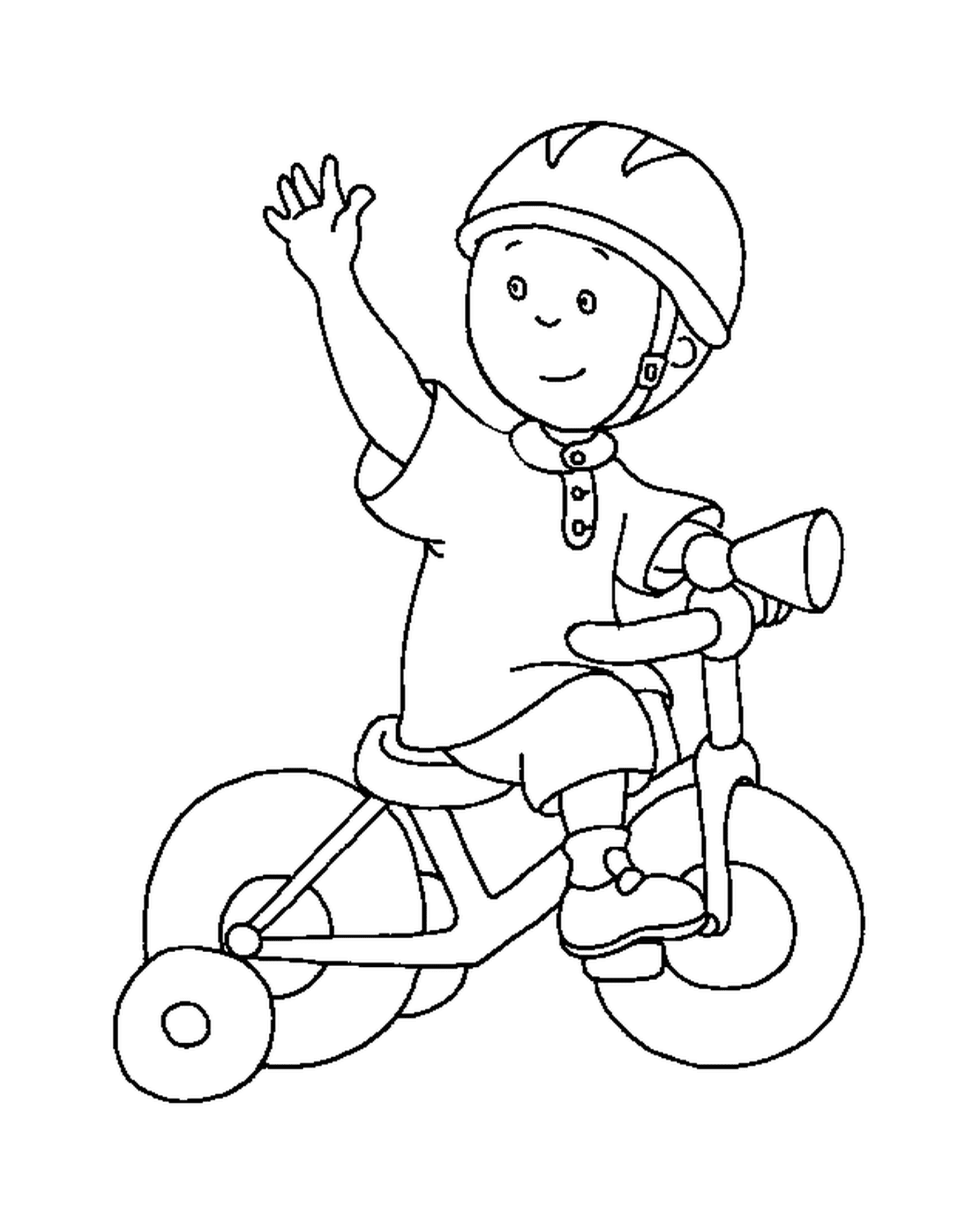  Cycling learning by Caillou 