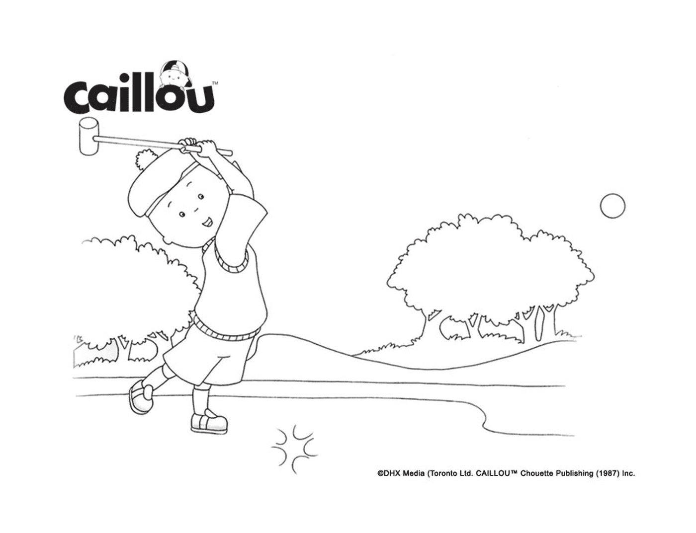  Caillou lernt Golf zu spielen 