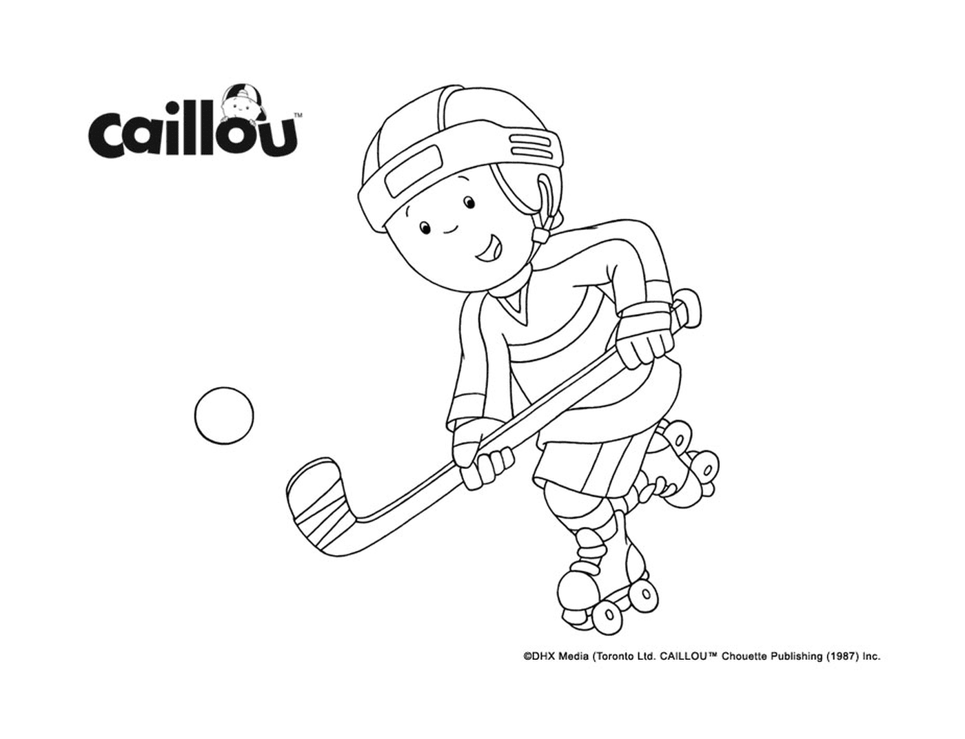  Caillou juega hockey para la Copa Stanley 