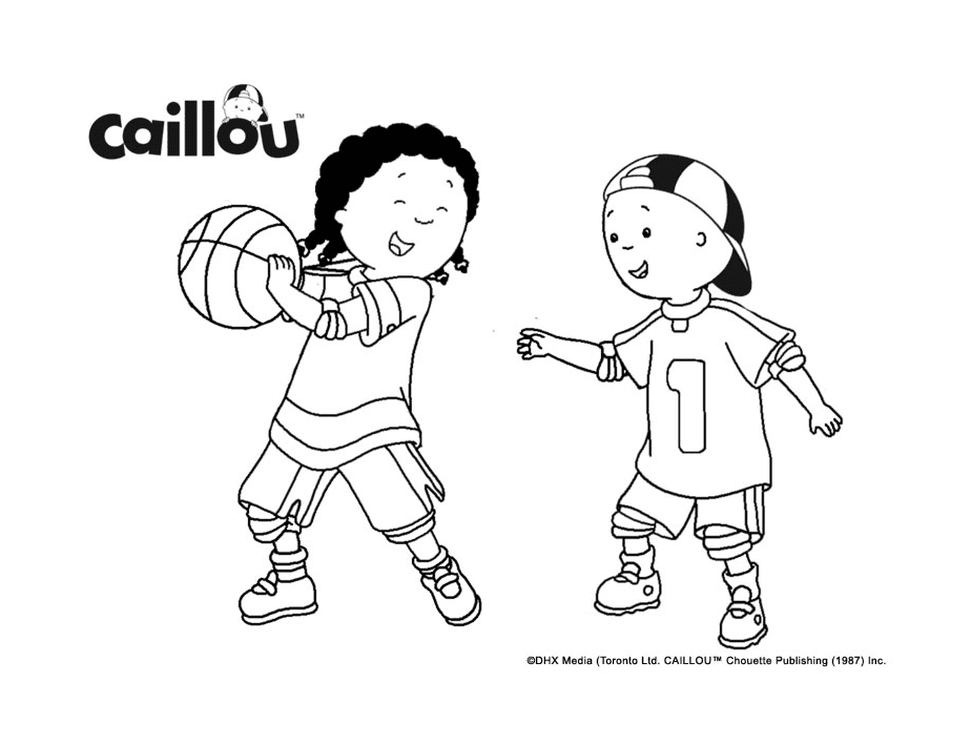  Basketball mit Caillou und Clementine 