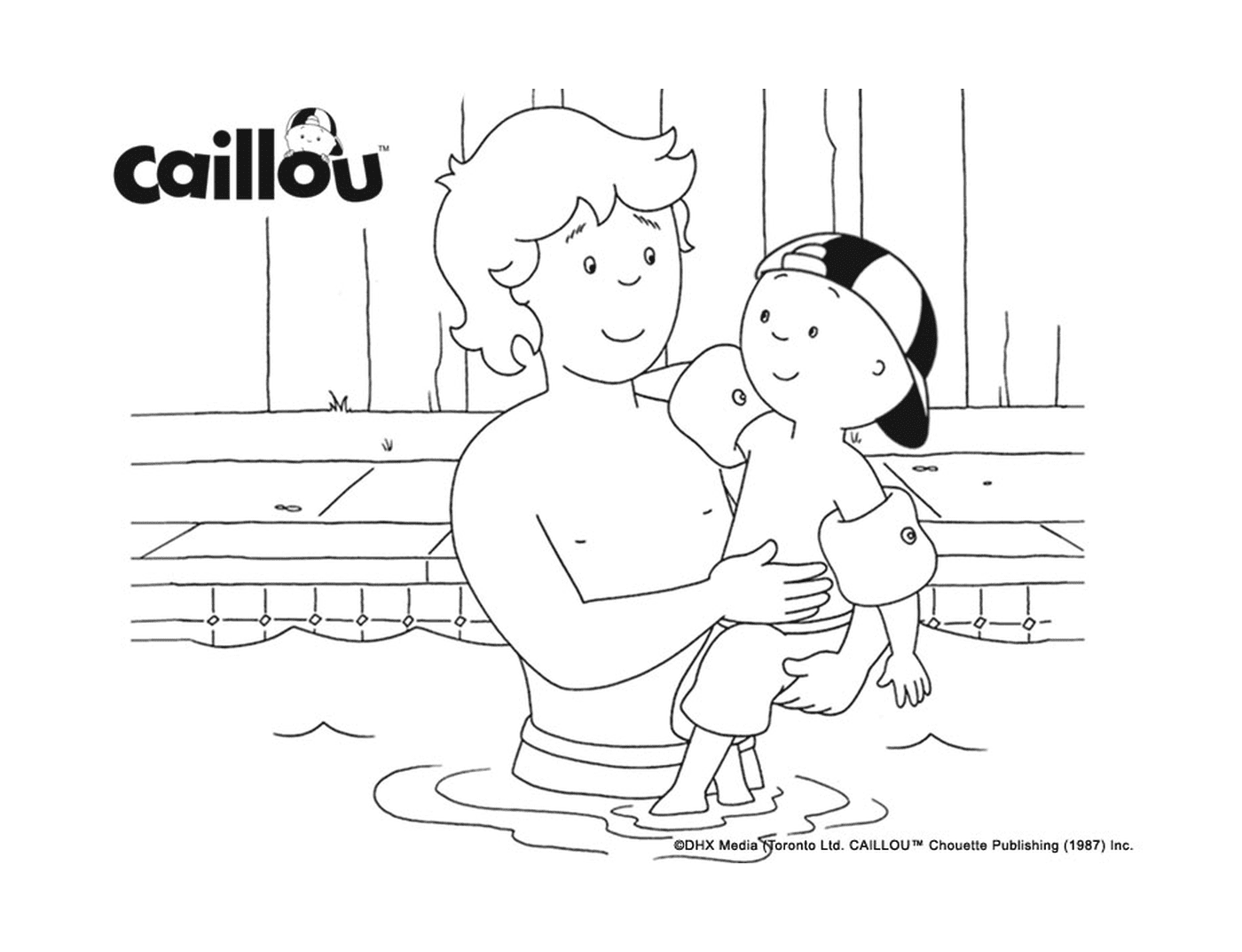  Swimming with Dad and Caillou 