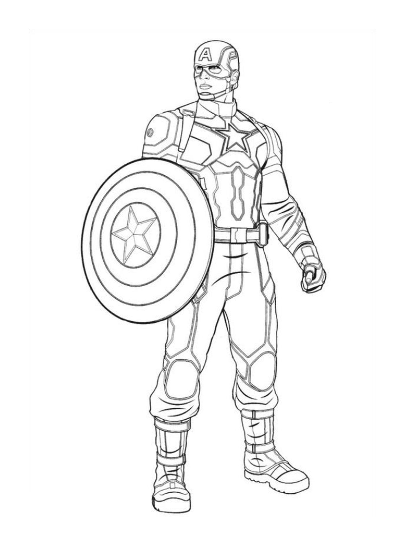 un hombre con un escudo (imagen no relacionada con el Capitán América) 