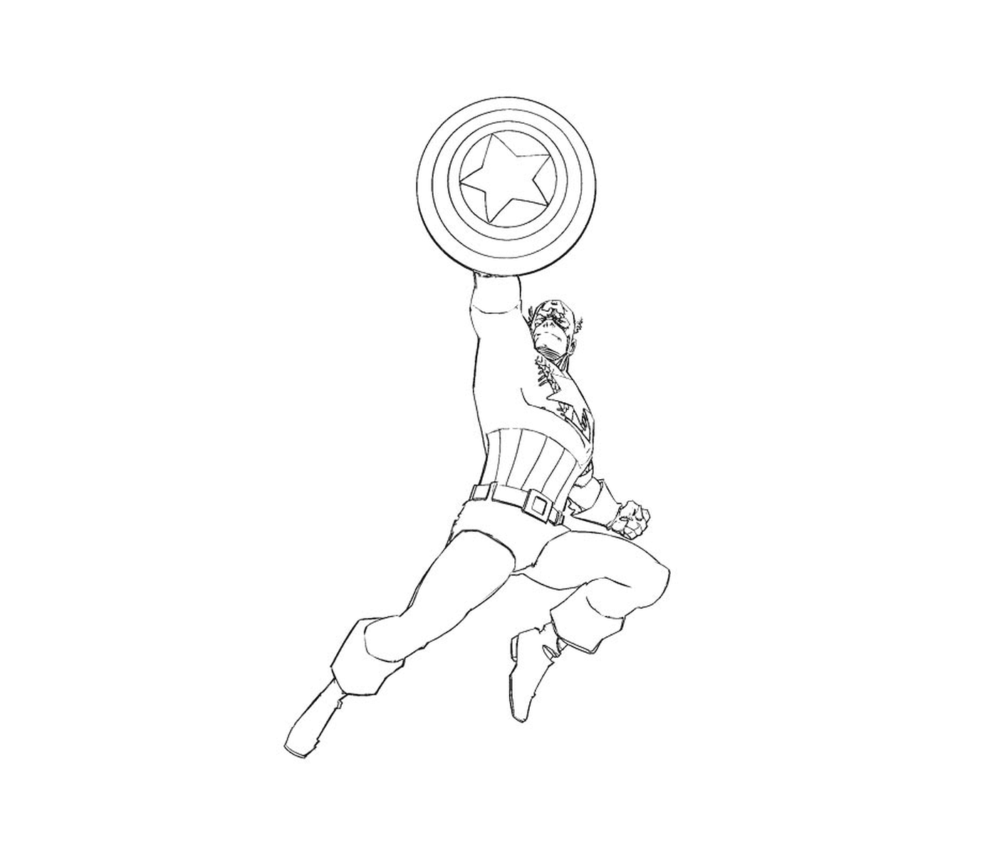  un hombre saltando en el aire (imagen no relacionada con el Capitán América) 