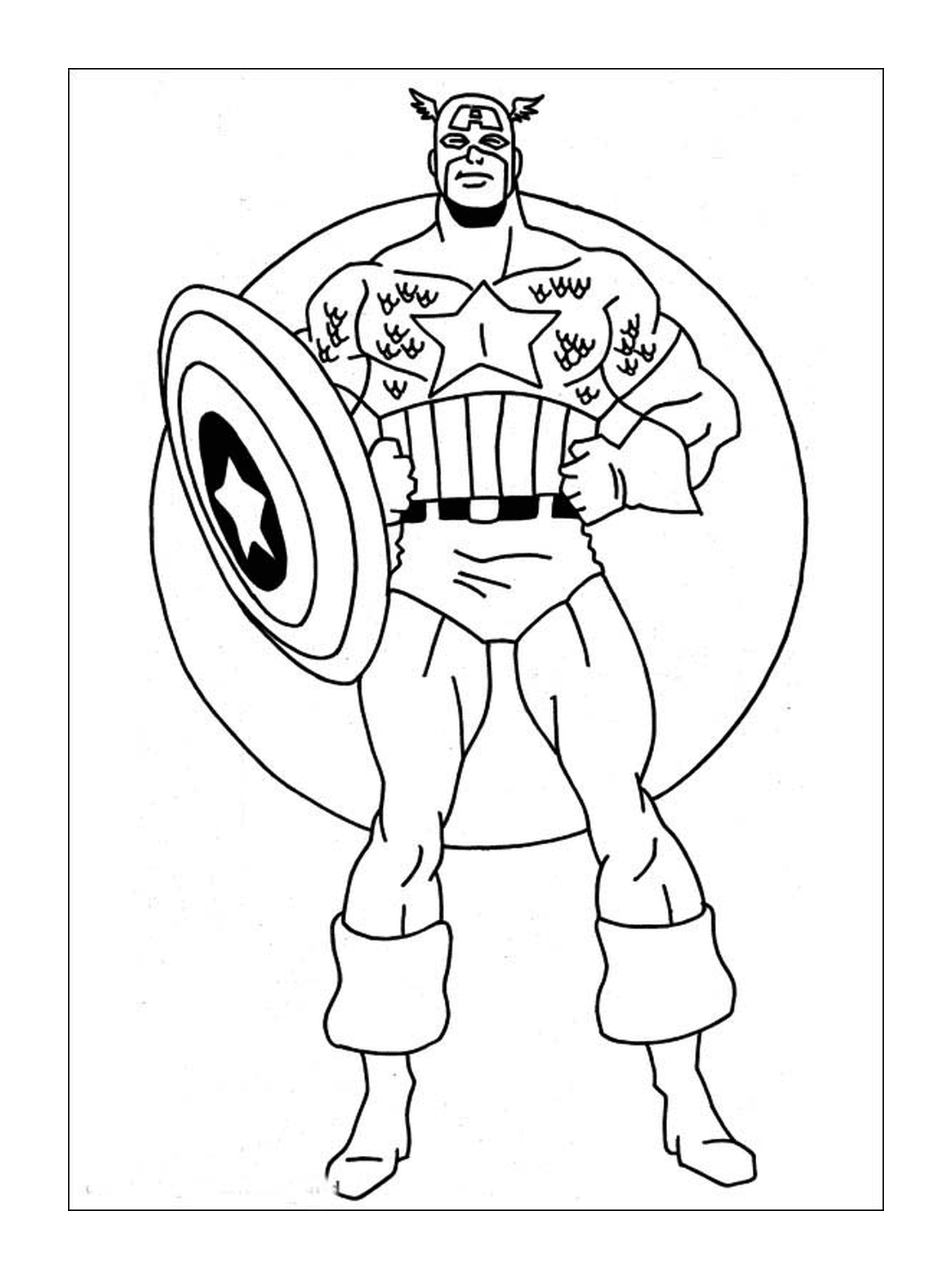  Una imagen del Capitán América cautivante 