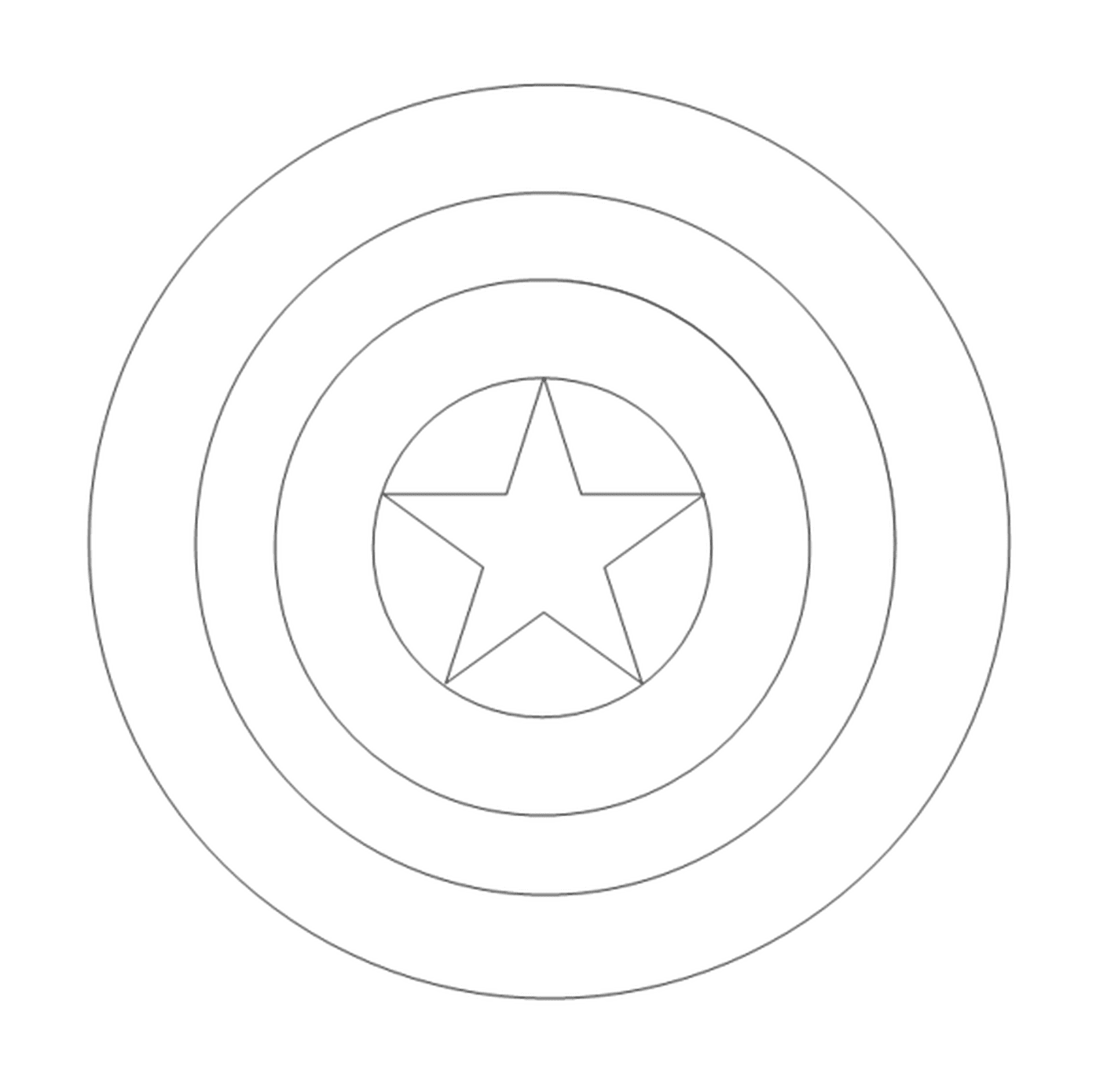  A star in the center of a circle 