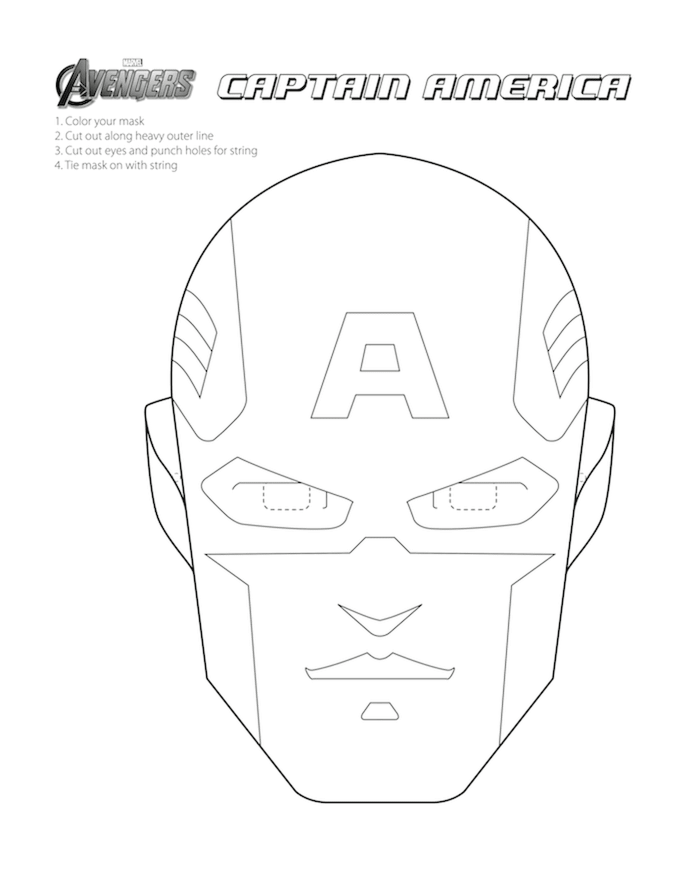  Una maschera da Captain America 