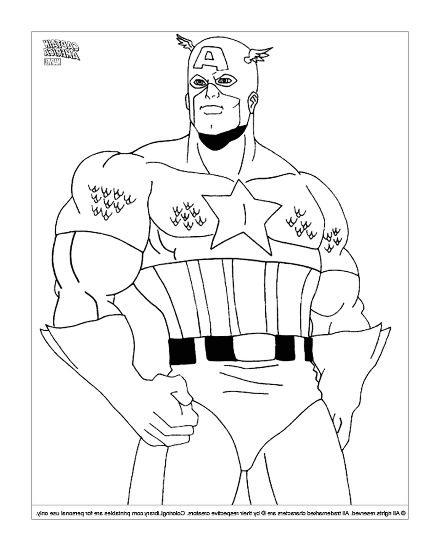  Un hombre con el traje del Capitán América 