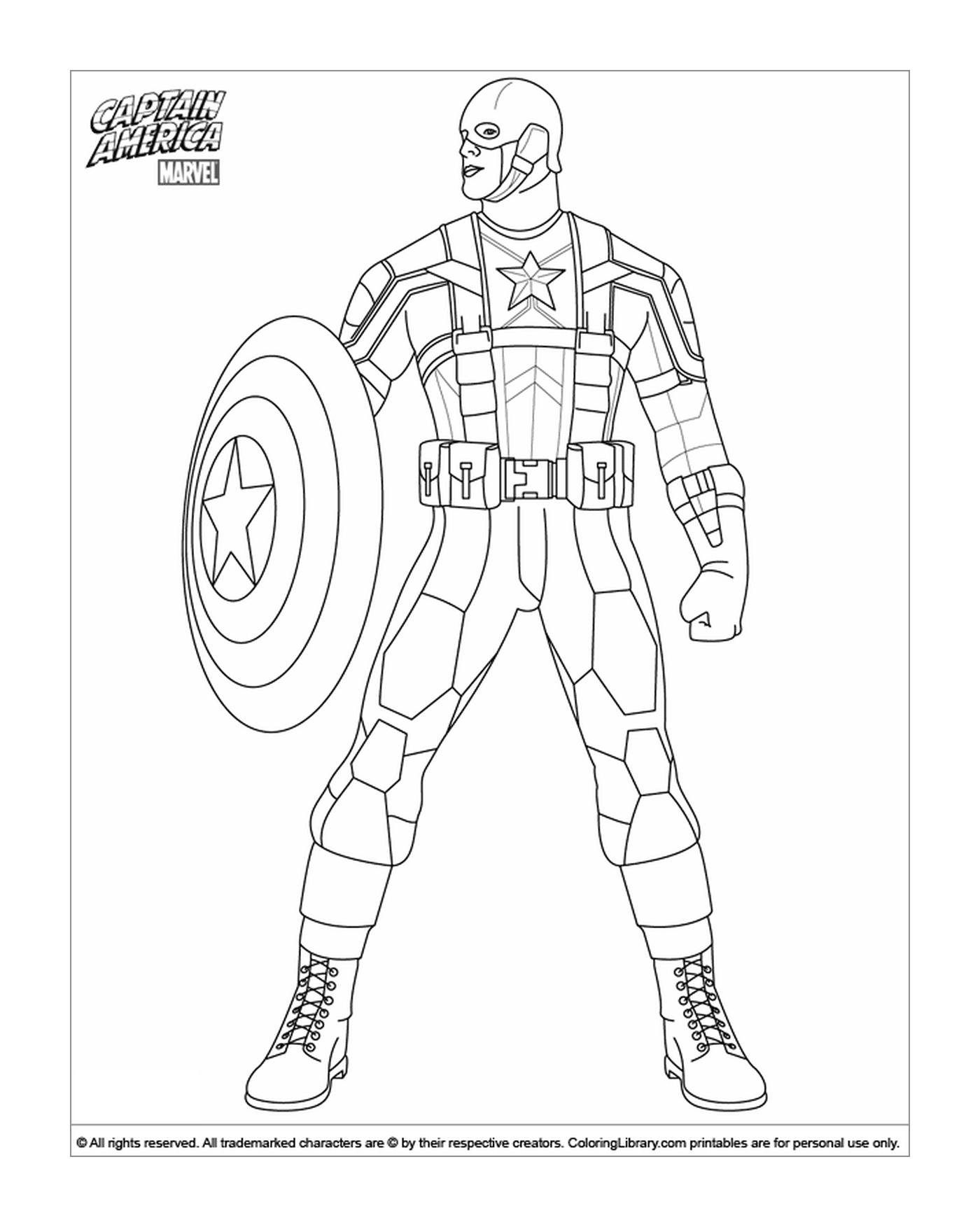  Man in Captain America suit colored 