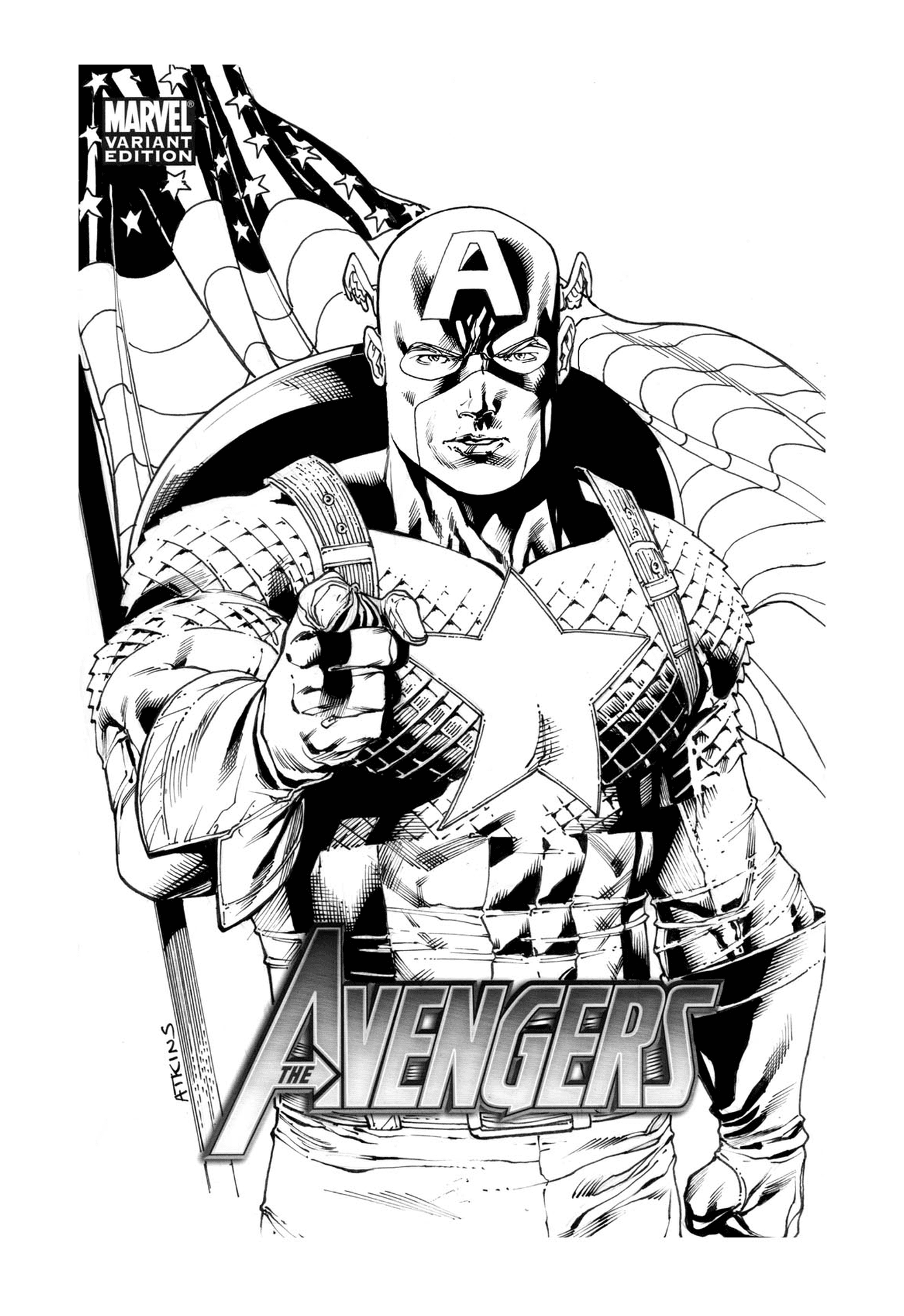  Vengadores Capitán América 274, hombre con un arma 
