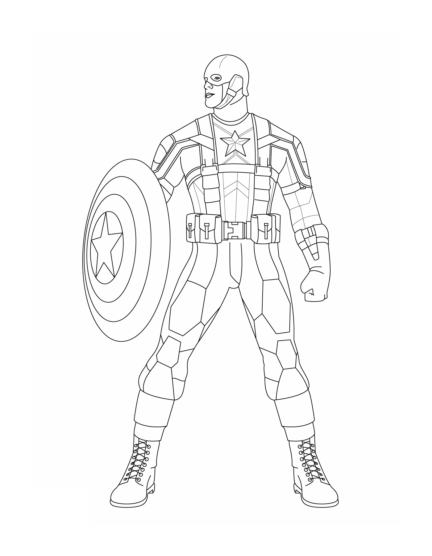 Färbung Captain America 11, Bild eines Captain America 