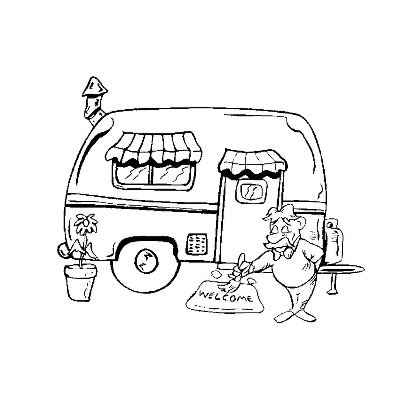  Car and caravan 