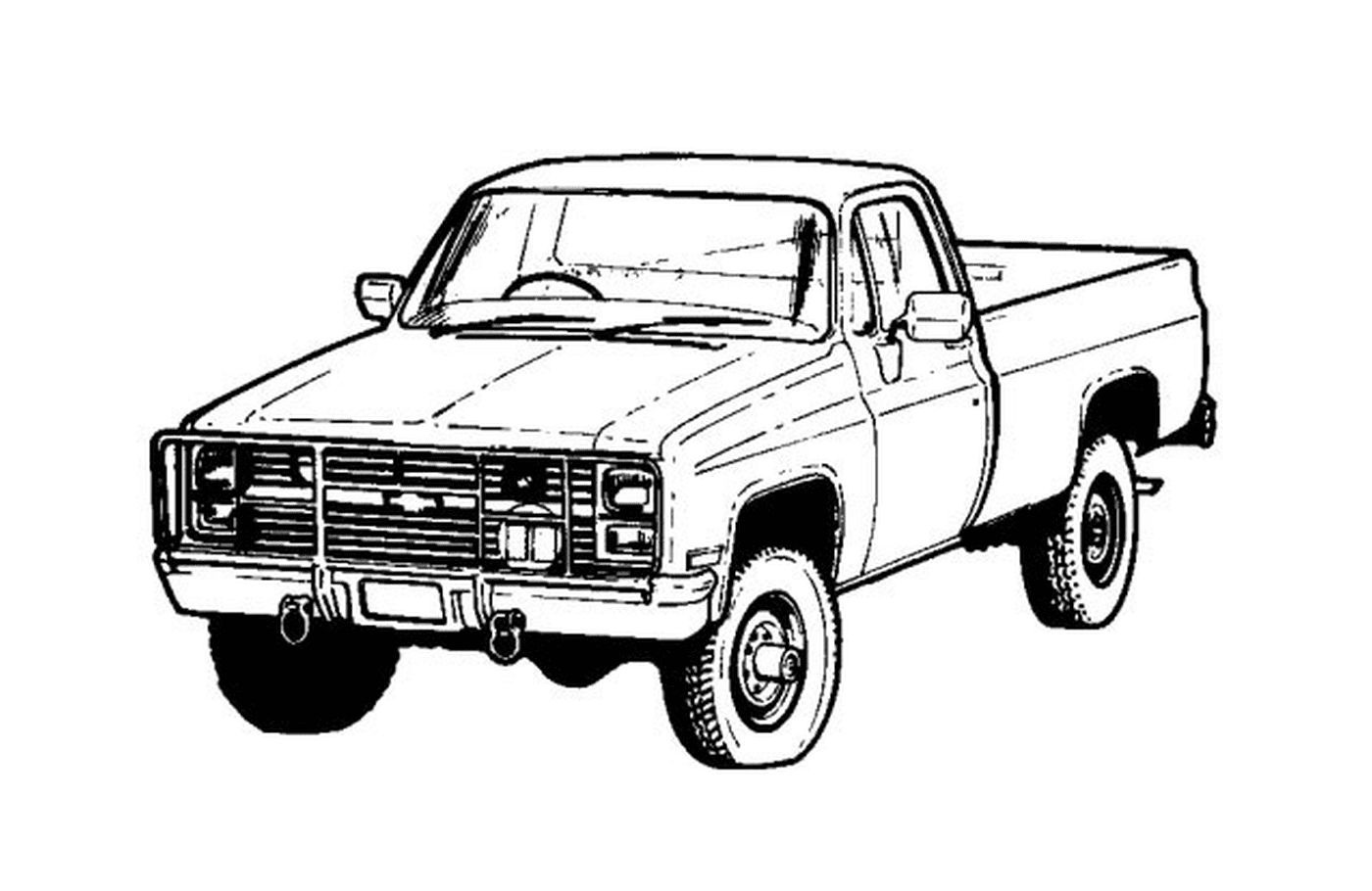  Pickup truck in a drawing 