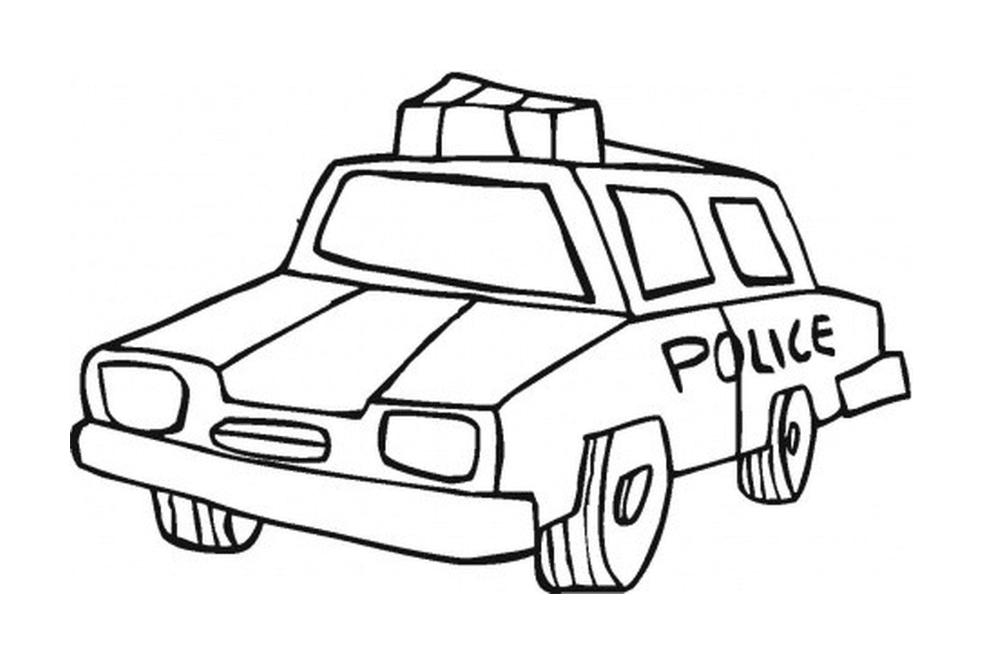  Auto della polizia bianca 