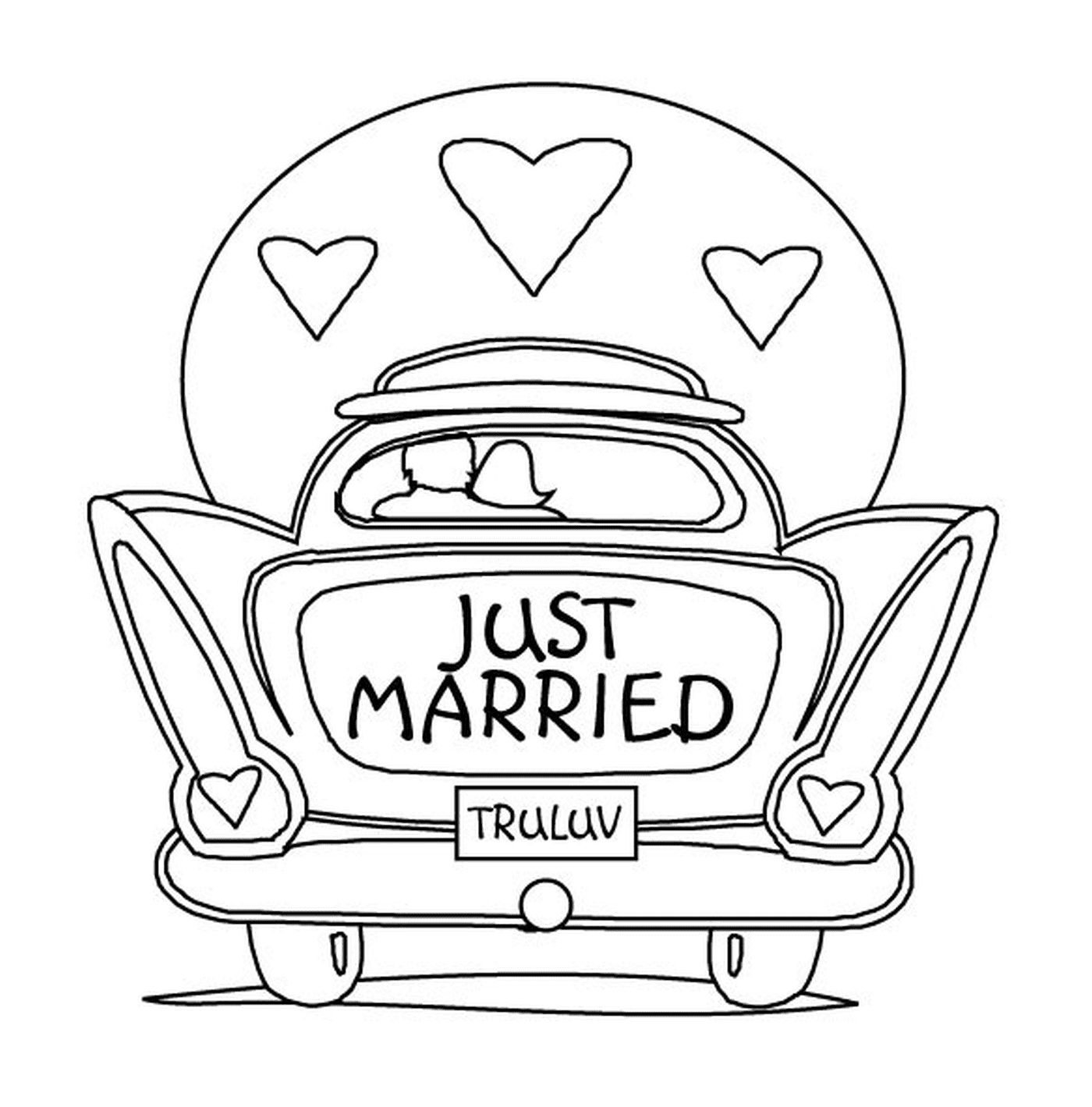 Auto Hochzeit, nur verheiratet 