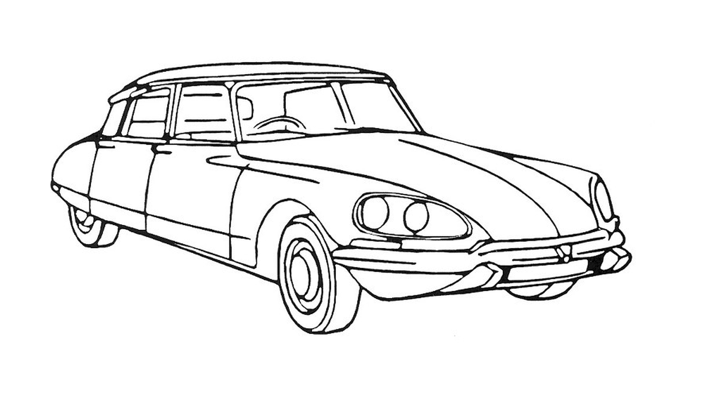  Car Citroën old drawing 