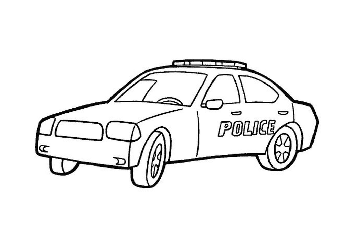  Cartoon police car 