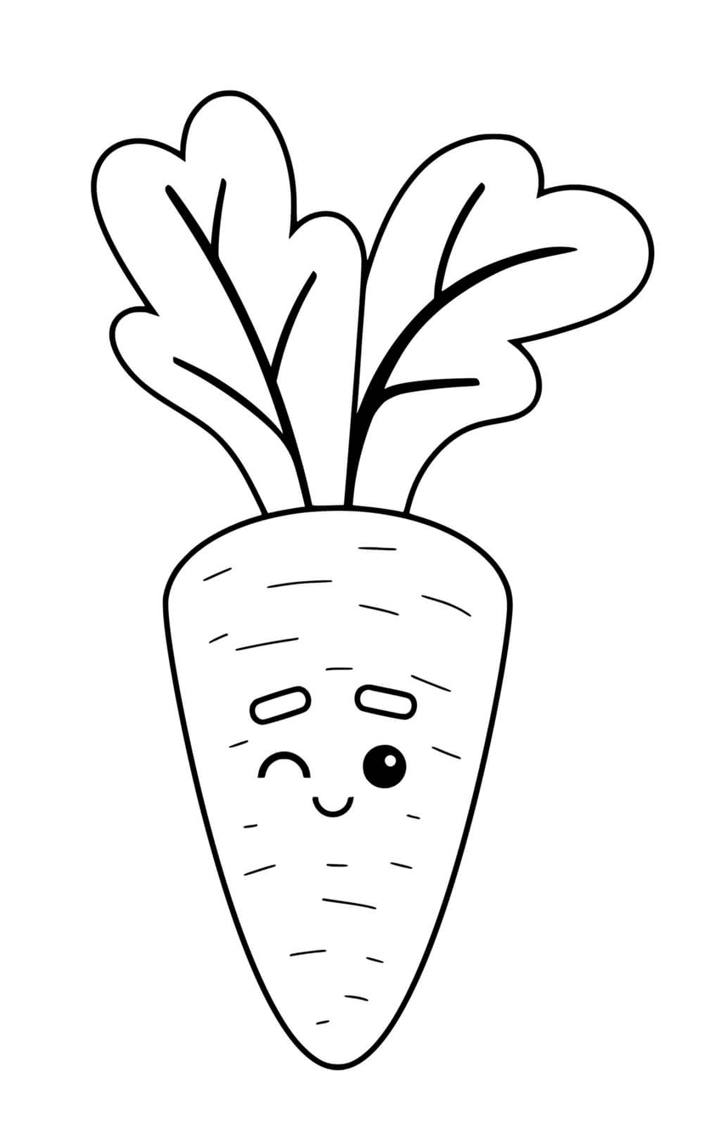  Mutterkarotte blinzelt, eine Karotte 