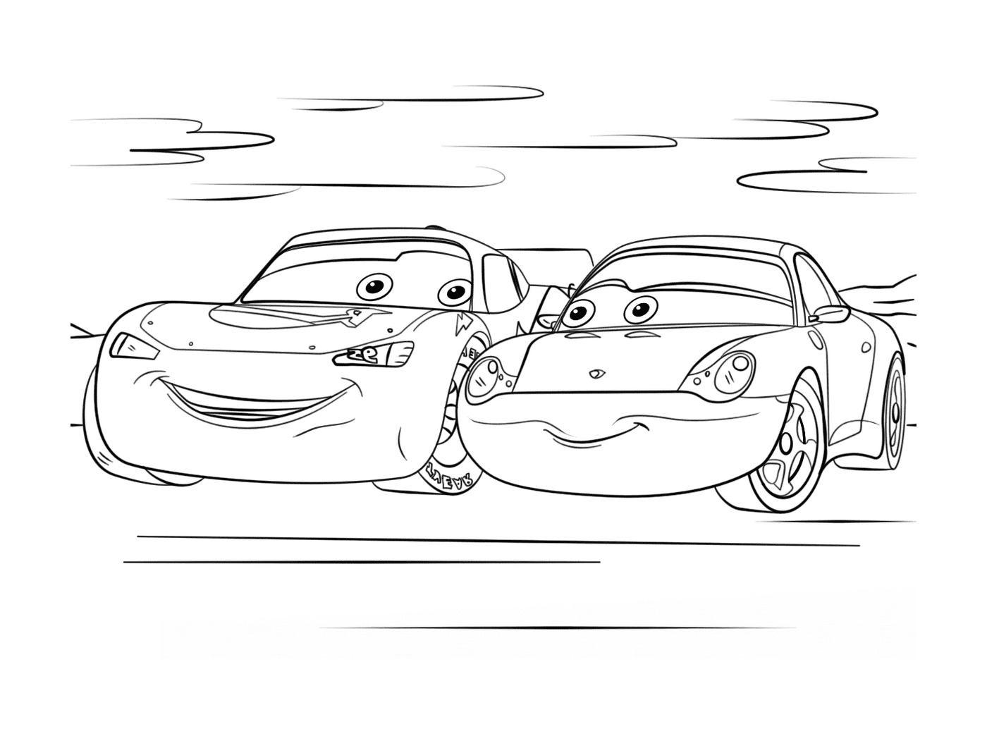  Lightning McQueen und Sally, ein liebenswürdiges Paar 