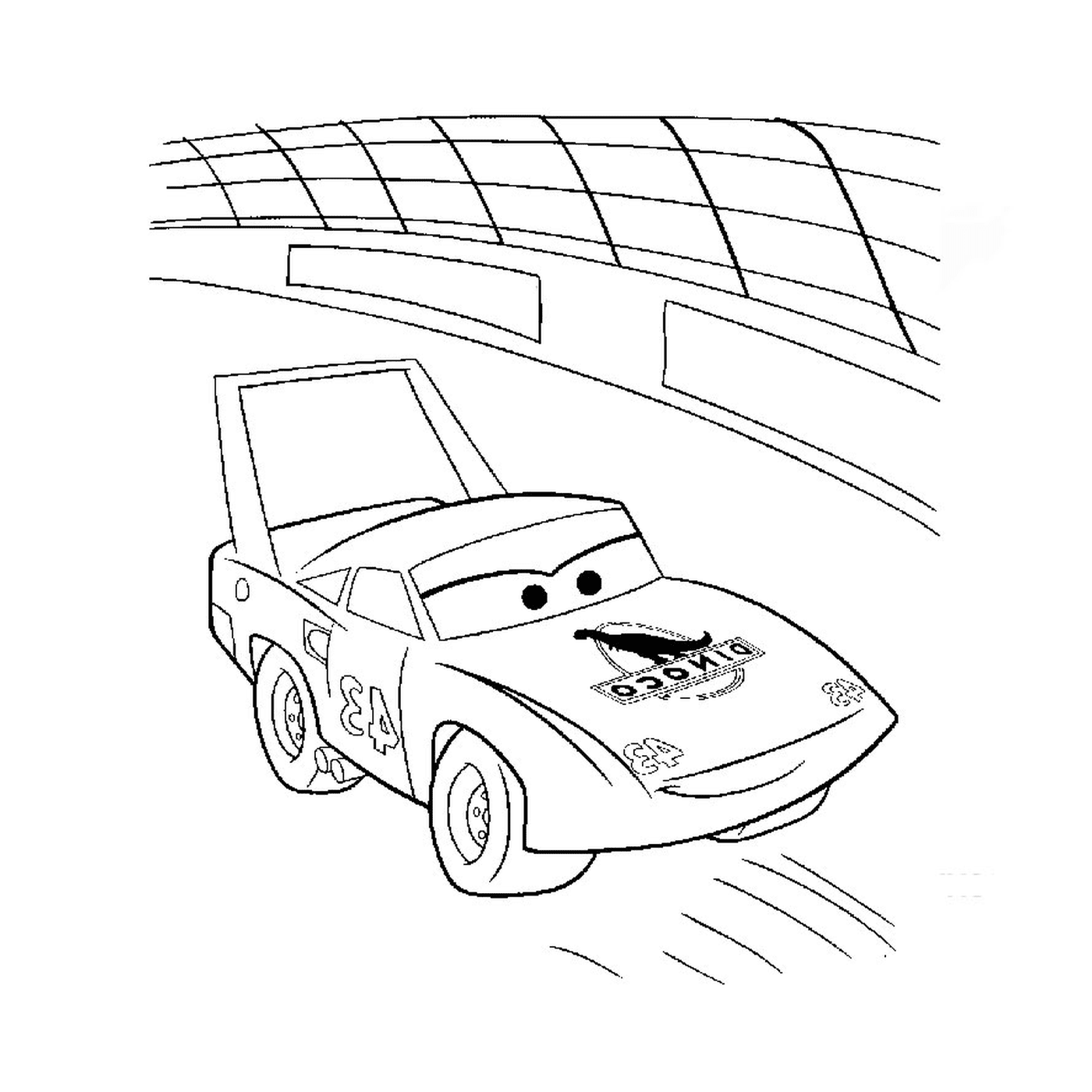  A car on a race track 