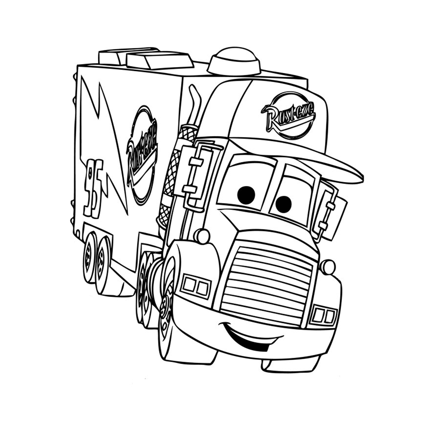  Un camión de dibujos animados 