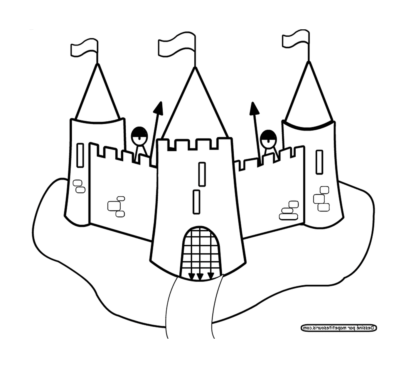  Un castillo muy fácil para los niños 