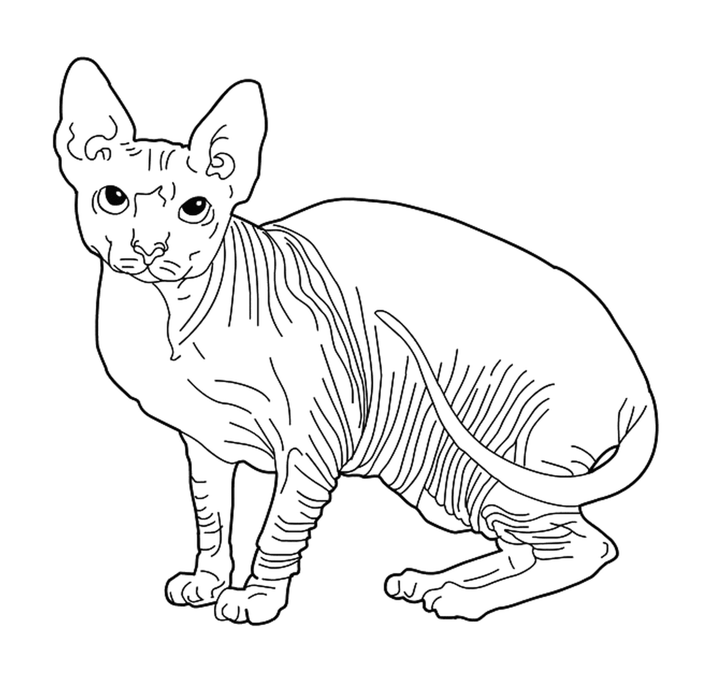  Sphynx, hairless cat 