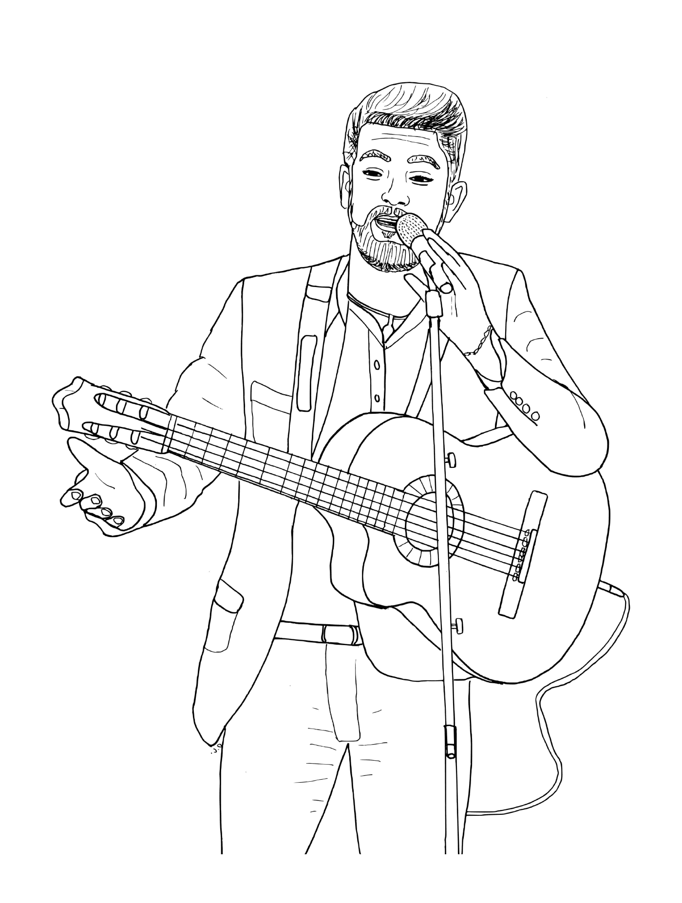  Un hombre con una guitarra 